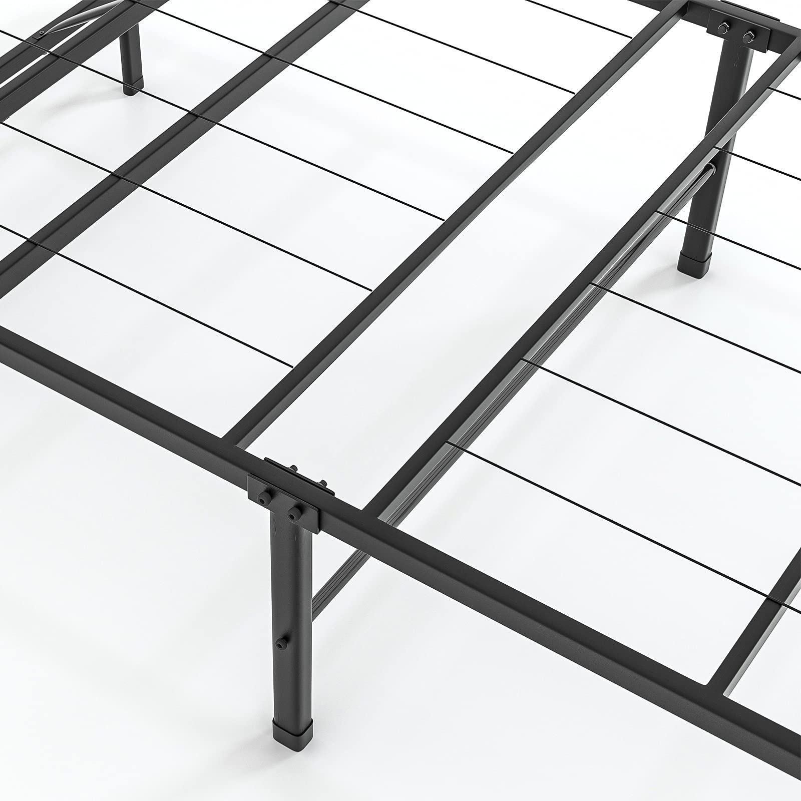 IYEE NATURE 14 Inch Metal Bed Frame with Steel Slats - No Box Spring Needed, Easy Assembly Twin Size Platform Bed with Large Underbed Storage Space - Perfect for Dorm Rooms, Guest Bedrooms & Small Spaces