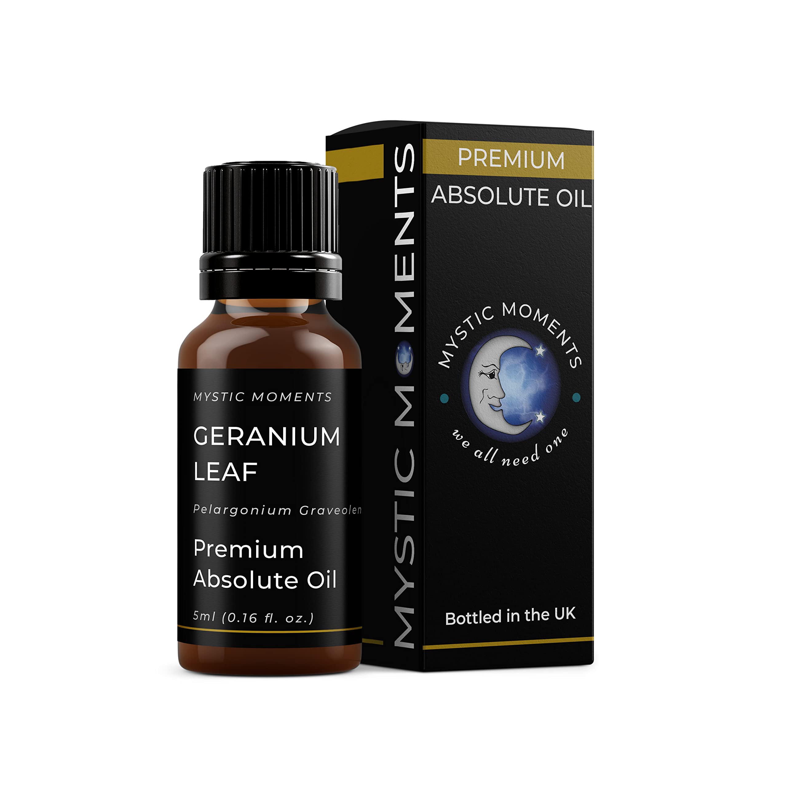 Pure Geranium Leaf Absolute Oil 5ml (Pelargonium Graveolens) - 100% Natural Essential Oil for Skincare, Hair Care, Aromatherapy & DIY Perfume - Perfect for Relaxation, Stress Relief & Spa Treatments