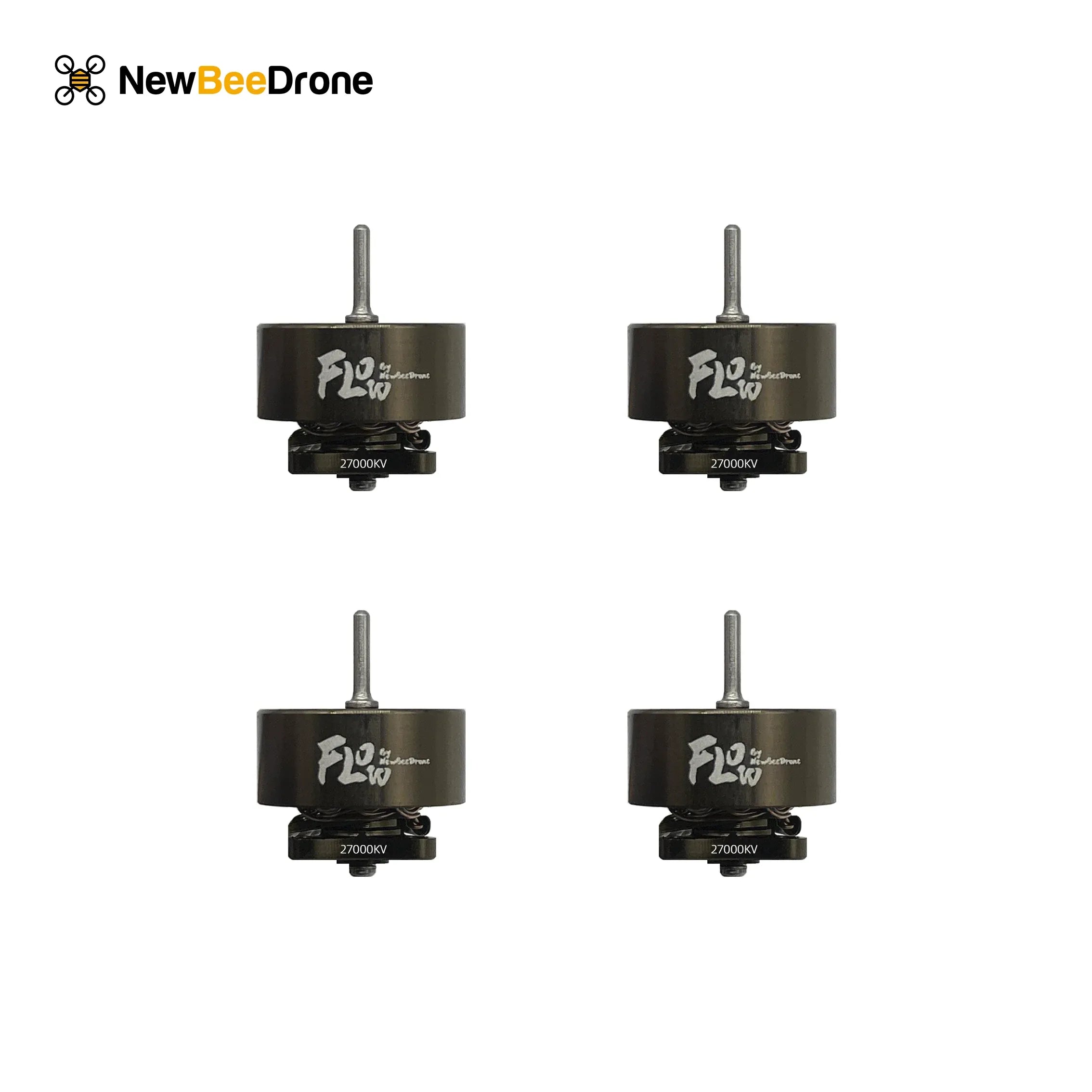 NewBeeDrone Flow 0802 Dual Ball Bearing Whoop Motor 27000KV - High Performance Tiny Whoop Drone Motors (4 Pack) - Perfect for FPV Racing, Freestyle Flying & Indoor Drone Adventures