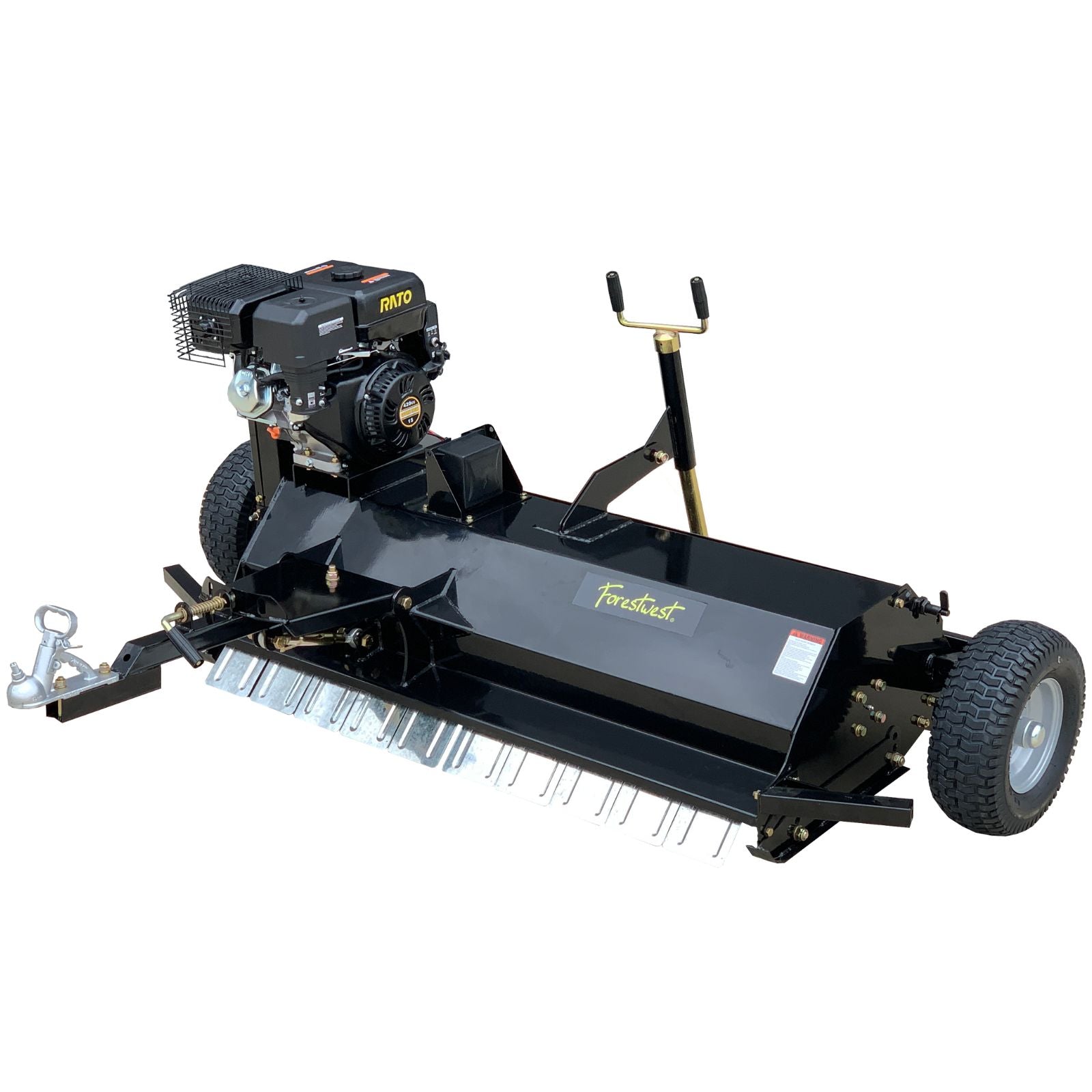 15HP Electric Start Tow Behind Flail Mower for ATV & Tractor - Heavy Duty Brush Cutter BM11141 - Perfect for Land Clearing, Pasture Maintenance & Roadside Vegetation Control