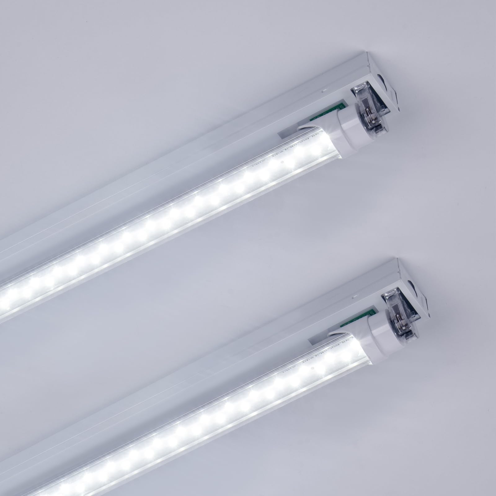 Barrina 8 FT LED Tube Lights, 44W 5500lm 5000K Daylight White, Super Bright T8 T10 T12 LED Bulb, FA8 Single Pin LED Shop Lights with Clear Cover - Energy Efficient Fluorescent Replacement (Pack of 12) for Warehouse, Garage & Commercial Lighting
