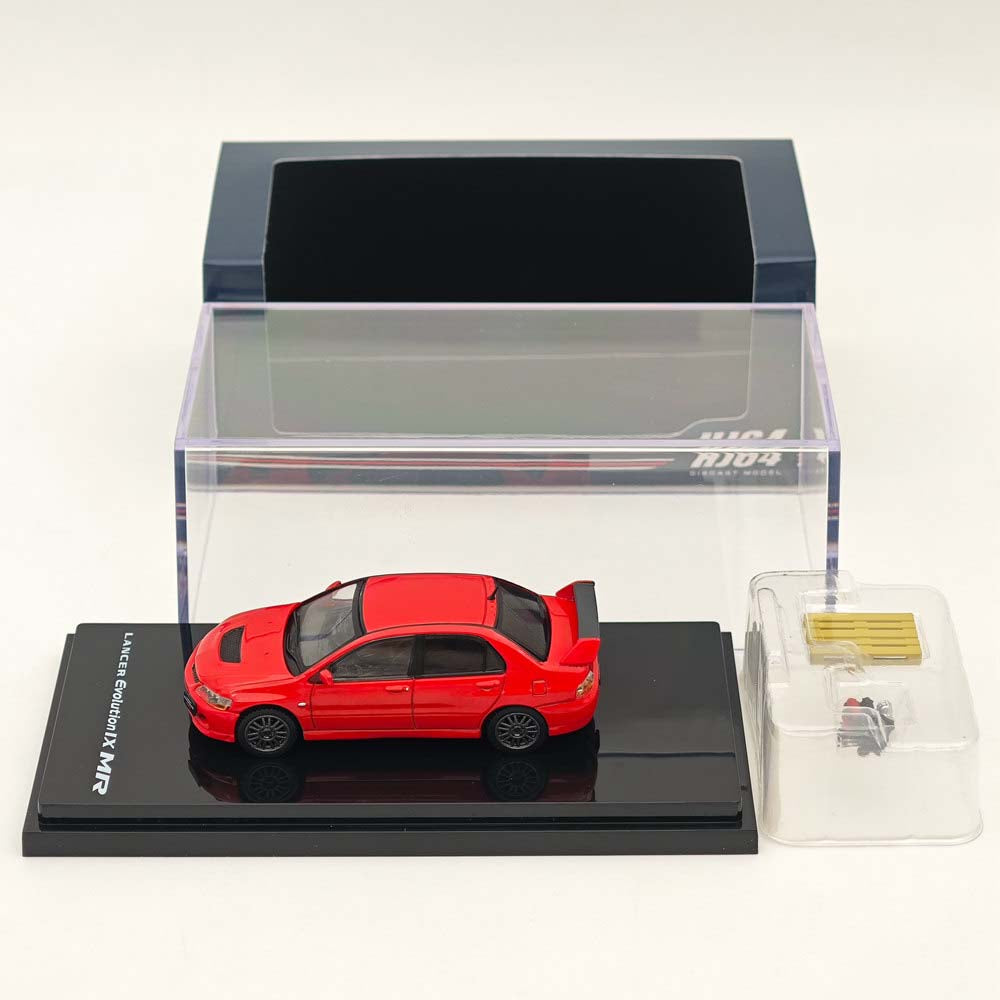 1/64 Scale Hobby Japan Mitsubishi Lancer GSR Evolution IX Evo 9 MR Diecast Model Car with Detailed Engine Display - Perfect for Collectors, Racing Enthusiasts and Scale Model Displays