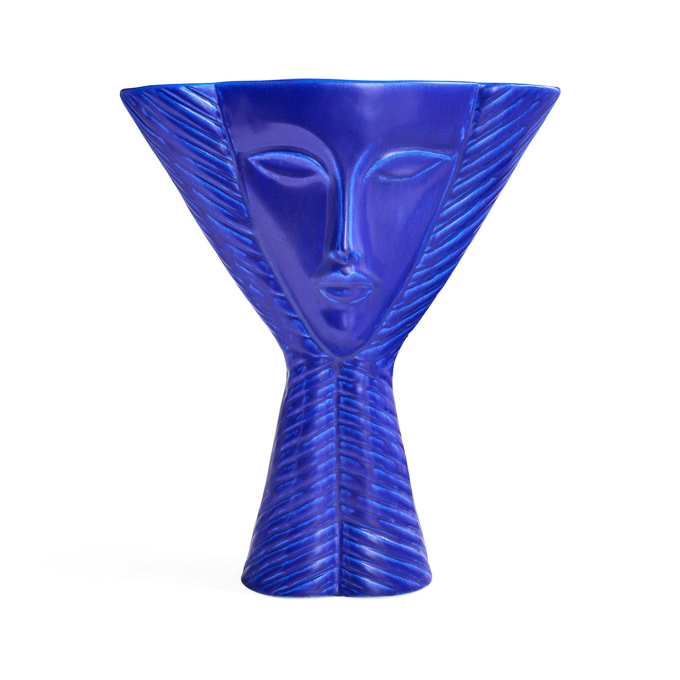 Elegant Cobalt Blue Ceramic Vase for Home Decor - Handcrafted Floral Centerpiece for Living Room, Dining Table & Wedding Decorations