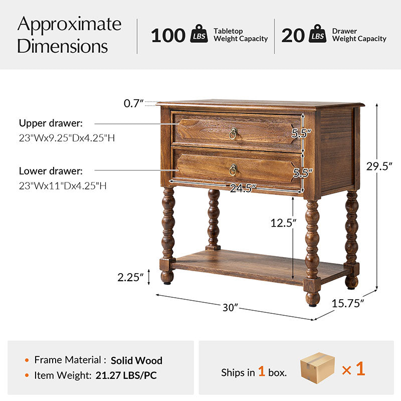 Multi-Functional Wooden Nightstand with USB Charging Port & Open Shelf - Modern Bedside Table for Bedroom, Living Room, or Office (Multiple Styles Available)