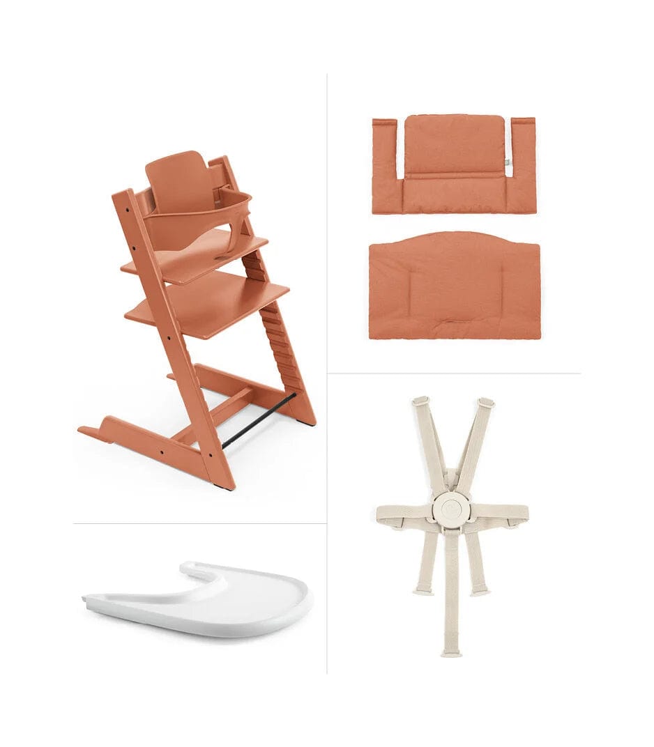 Stokke Tripp Trapp Complete High Chair with Cushion & Tray - Adjustable Baby Feeding Chair for Toddlers - Perfect for Dining, Playtime & Learning Activities