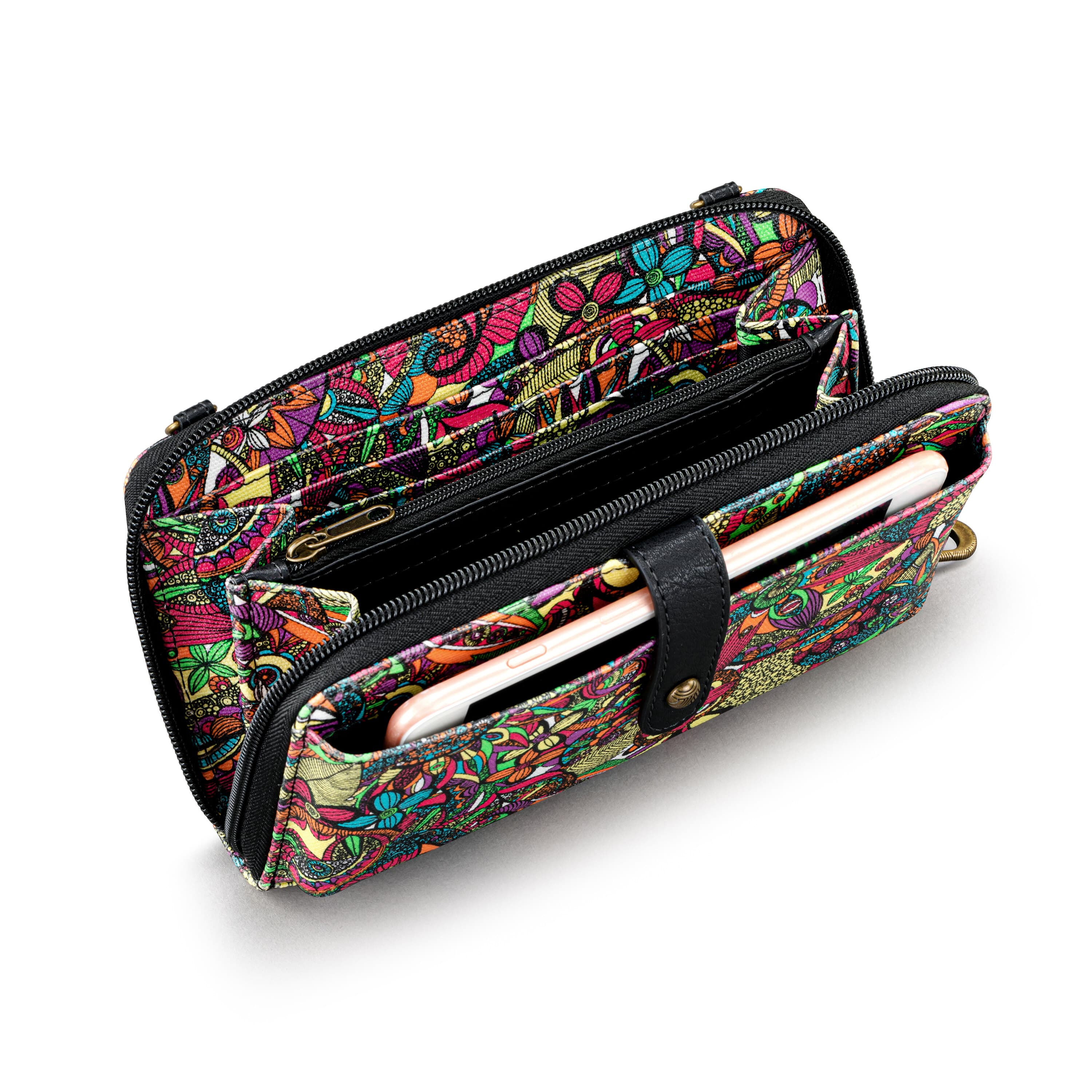 Smartphone Wallet Case - Canvas Material with Rainbow Spirit Desert Snap Design - Perfect for Everyday Use & Travel Accessories