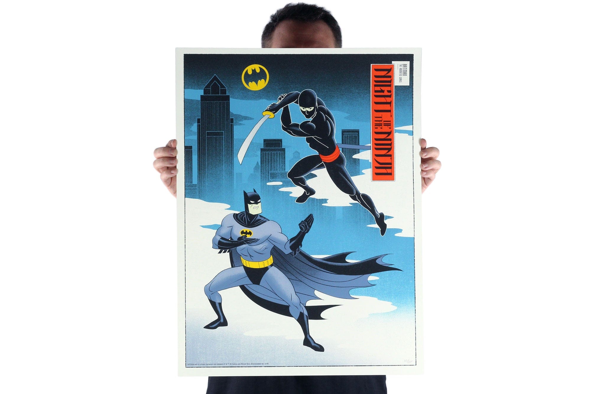 Batman: The Animated Series Night of the Ninja Screenprinted Poster - Limited Edition DC Comics Wall Art for Home, Office & Game Room Decor