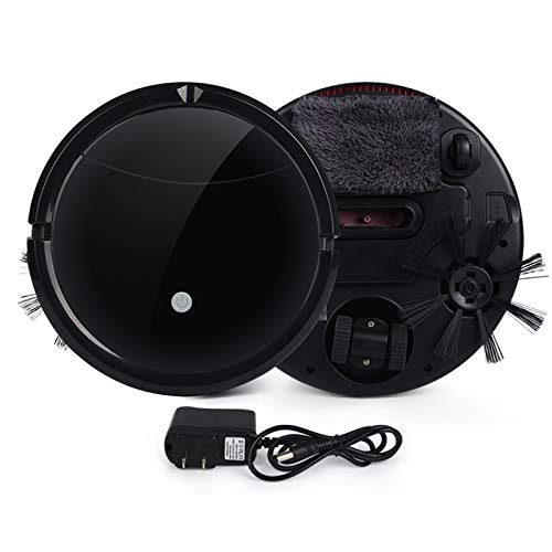 BFFDD 3-in-1 Smart Robot Vacuum Cleaner with Auto Recharge, Wet & Dry Mopping for Hardwood Floors - Perfect for Pet Hair & Home Cleaning (Black)