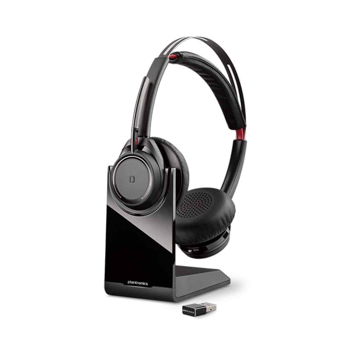 Plantronics Voyager Focus UC Stereo Bluetooth Headset with Active Noise Canceling (ANC) - Wireless Headphones for Office, Call Center & Remote Work - Noise Cancelling Mic for Clear Calls