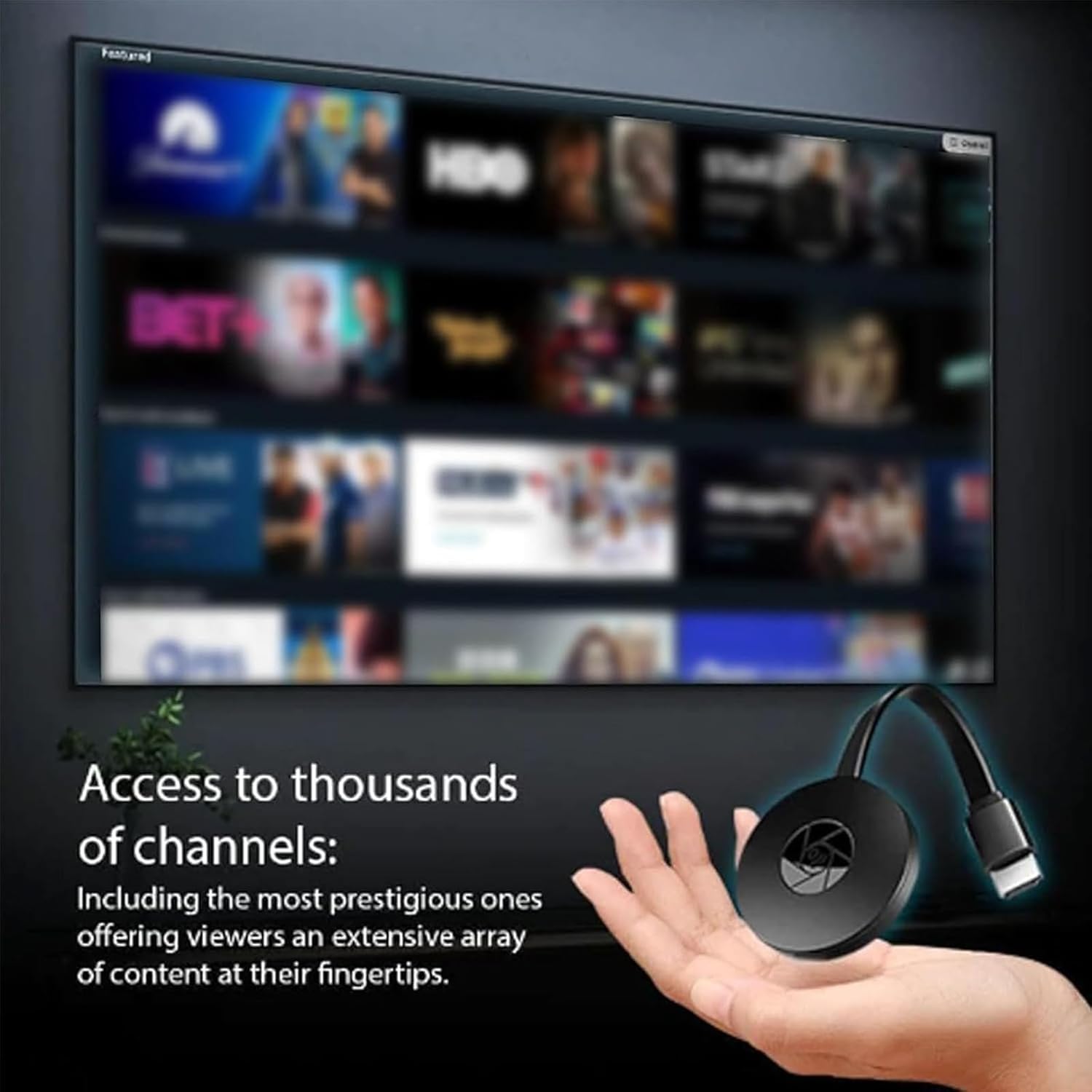 JHDZ 4K Wireless Display Adapter & Streaming Device for TV - HD 1080p/4K Media Player, Screen Mirroring Projector for Smartphones & Laptops - Perfect for Home Theater, Gaming & Office Presentations
