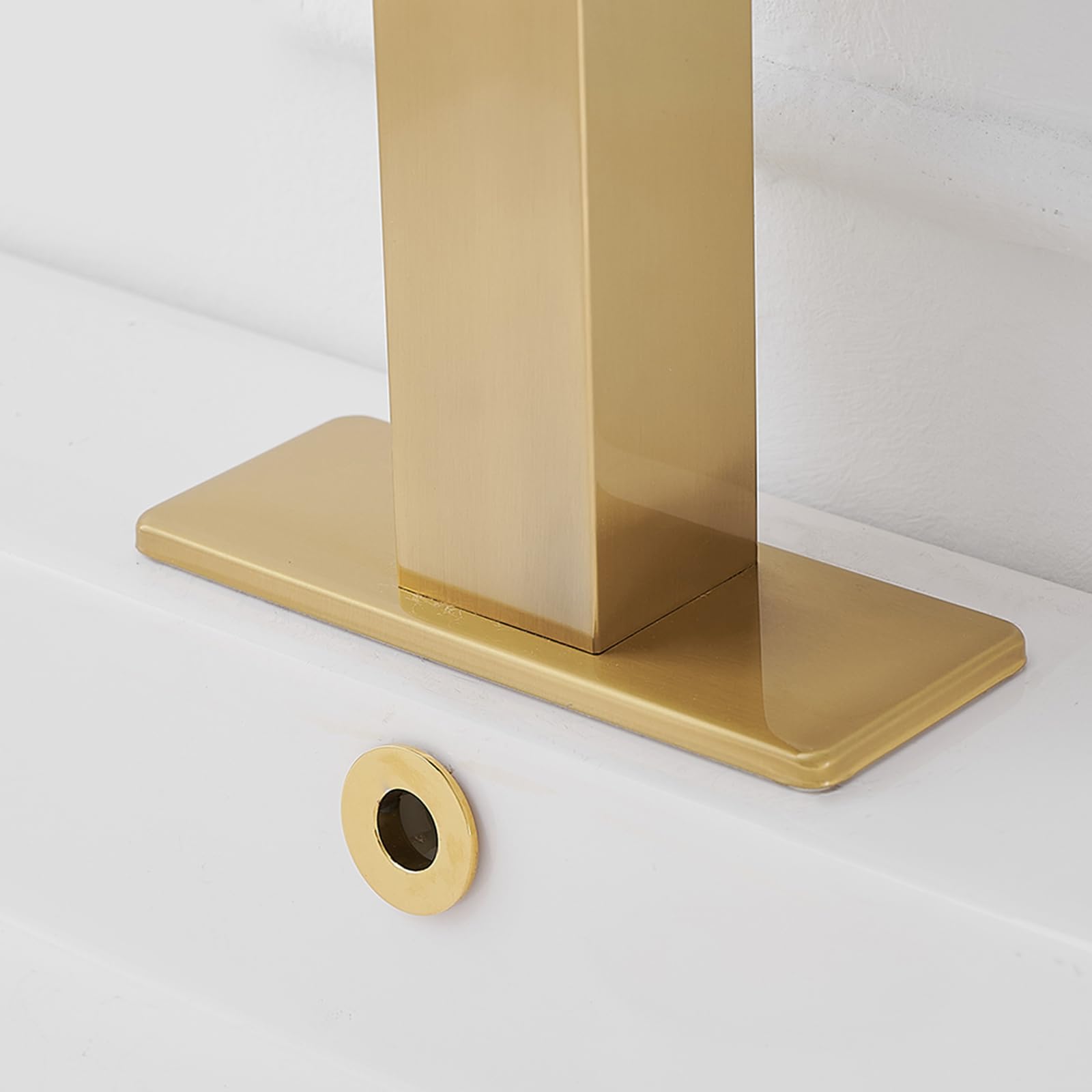 6 Inch Brushed Gold Sink Hole Cover - 4