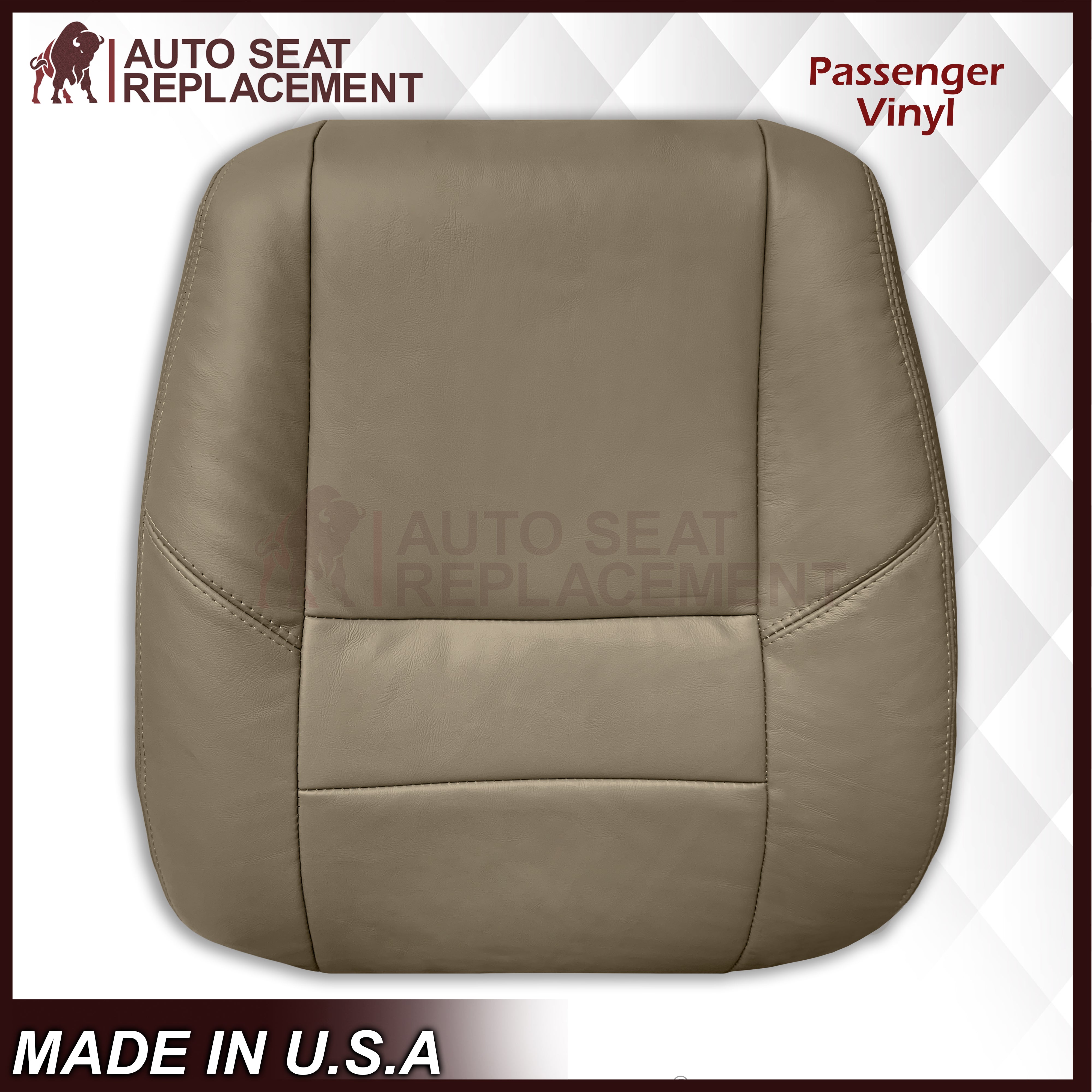 2001-2007 Toyota Sequoia Replacement Seat Covers - Top & Bottom Set (Driver/Passenger Side, Tan) | Premium Custom Fit Car Seat Covers for Comfort & Protection | Perfect for Road Trips, Daily Commutes & Off-Road Adventures
