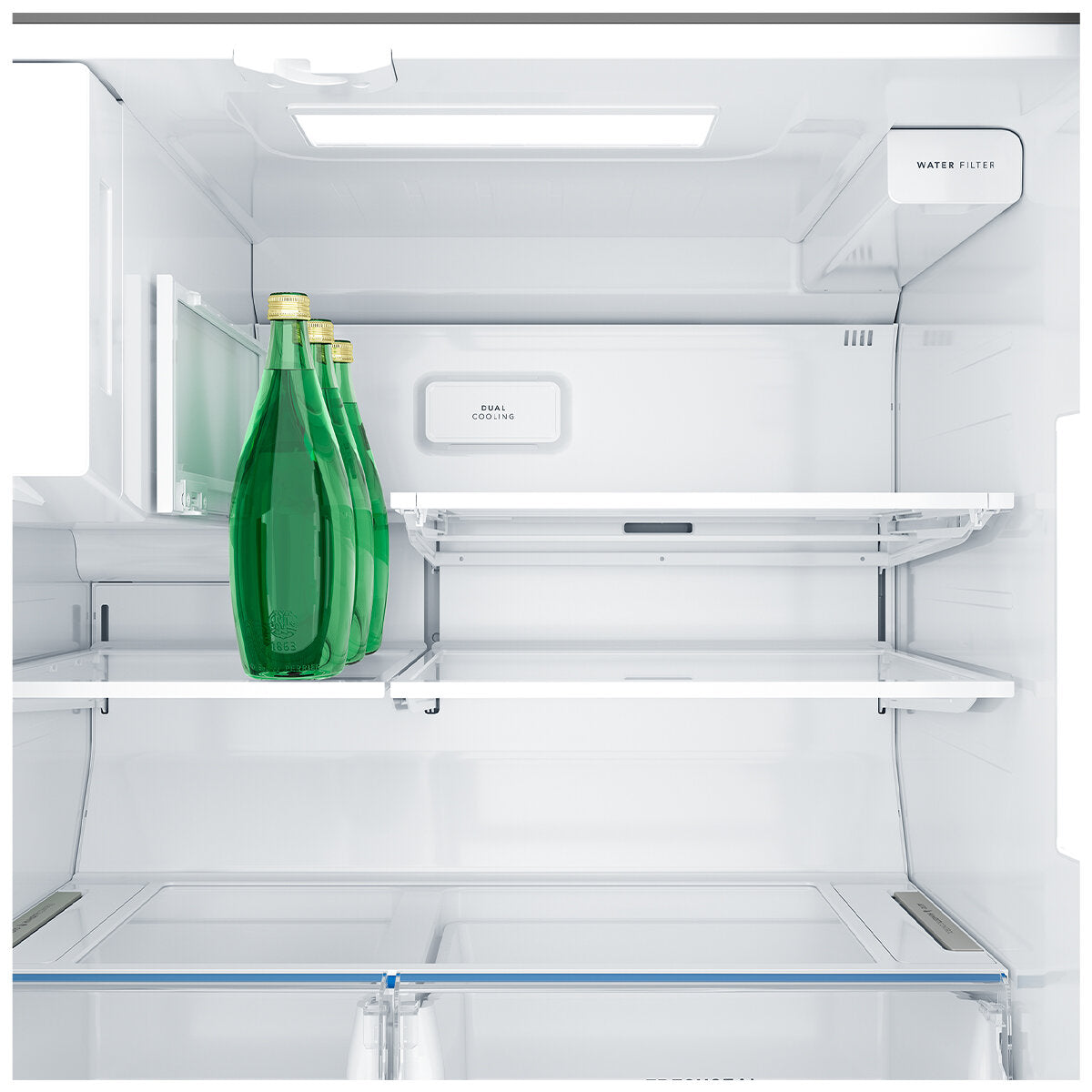 Westinghouse 609L Quad Door Refrigerator with Ice and Water Dispenser - Matte Black WQE6170BB - Perfect for Large Families, Entertaining & Modern Kitchens