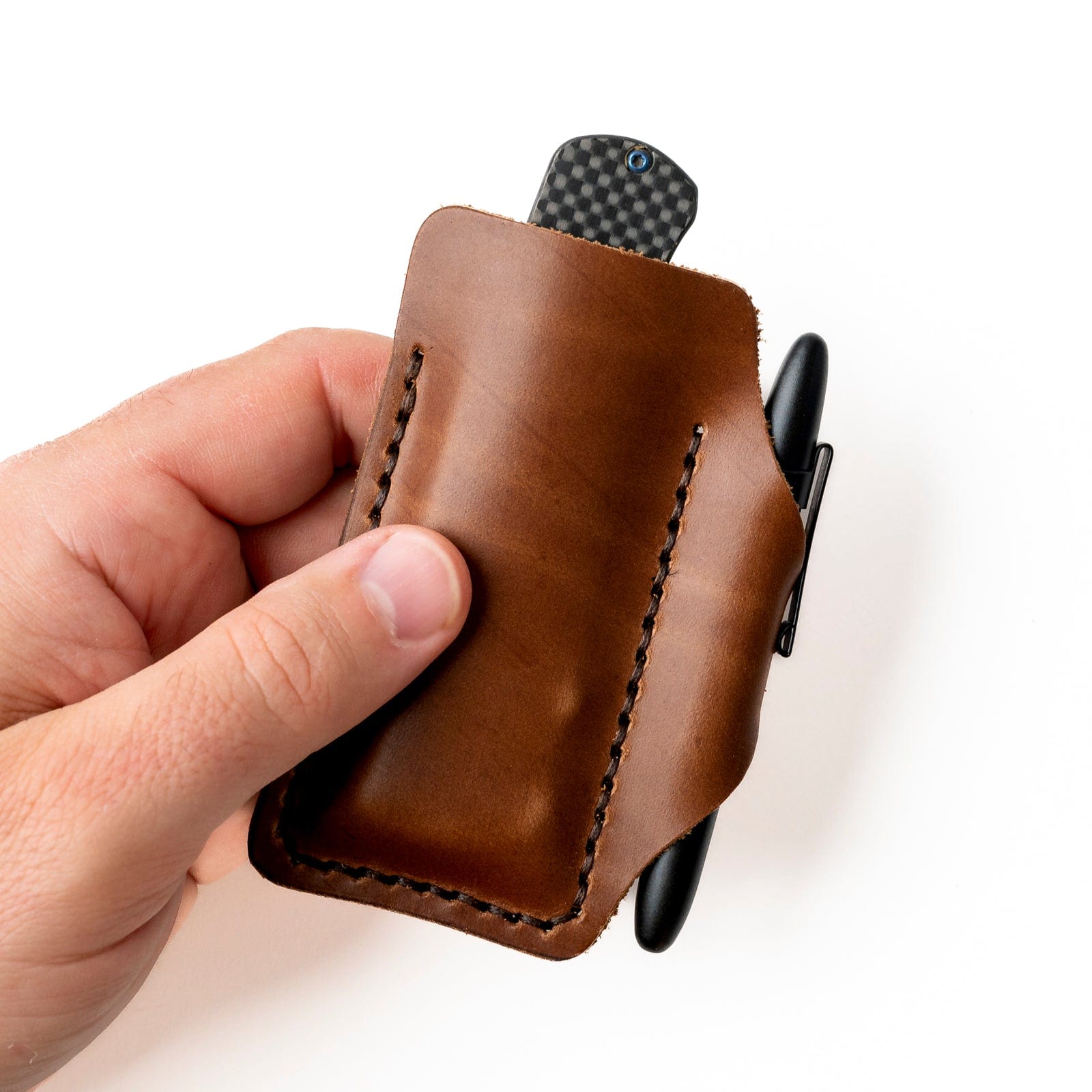 Premium Leather EDC Pocket Organizer - Slim Wallet & Multi-Tool Holder for Everyday Carry (EDC) | Perfect for Men's Wallets, Credit Cards, Keys & Small Essentials | Ideal for Outdoor, Travel & Daily Use