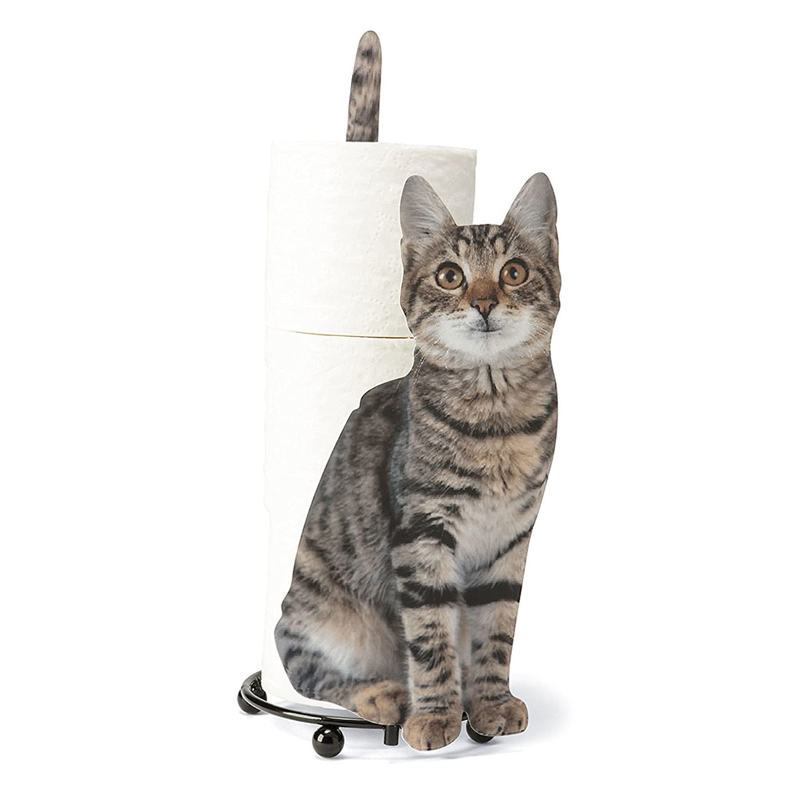 Valink Cat Shaped Toilet Paper Holder - Creative Metal Roll Paper Storage Rack with Cute Kitten Design - Perfect Gift for Cat Lovers - Ideal for Bathroom, Kitchen & Home Decor