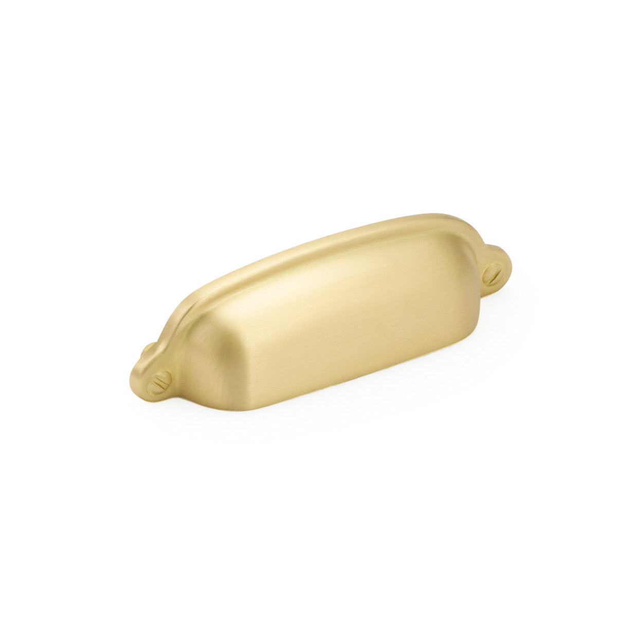 Elegant Satin Brass Drawer Pulls - Leah Cabinet Handles & Cup Pulls for Kitchen, Bathroom & Furniture Upgrade