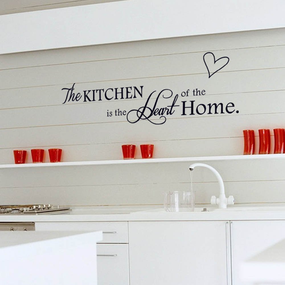 Lchen Kitchen Rules Wall Sticker - Removable Vinyl Decal for Home Decor, DIY Kitchen Wall Art - Perfect for Farmhouse, Apartment & Dorm Room Decoration