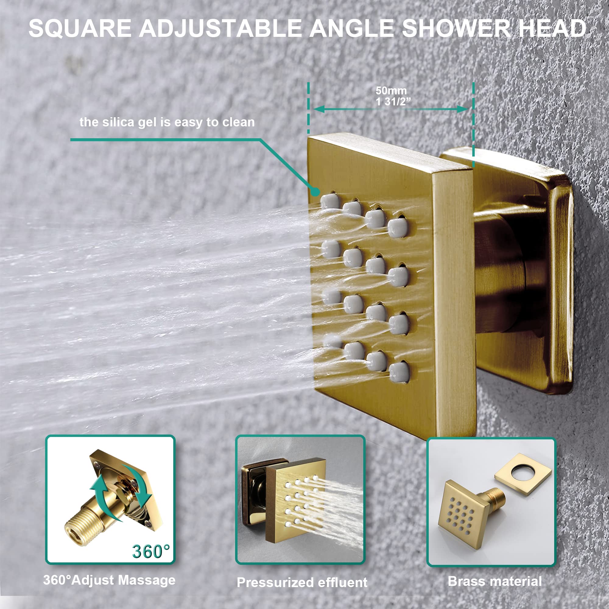 Cascada 9x22 Inch Bluetooth LED Shower System with 4 Functions, Remote Control & 64 Color Lights - Perfect for Modern Bathrooms & Spa-Like Experiences