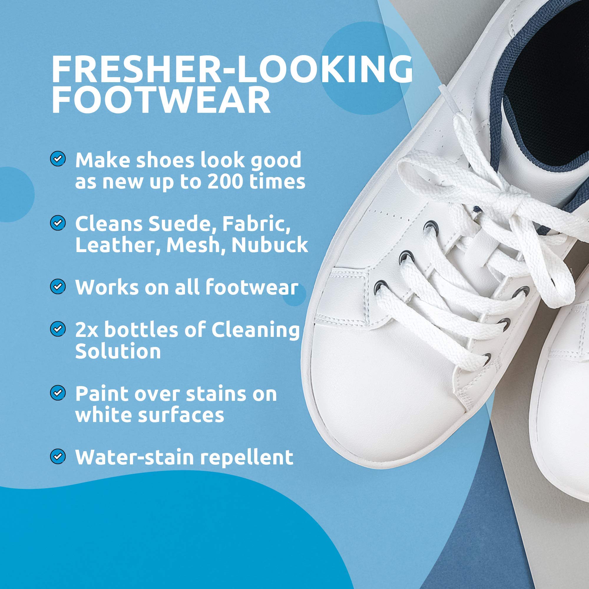 Premium Leather & Suede Cleaner Kit with Brush - Gentle Cleaning for Shoes, Bags, Jackets & Accessories - Restores Nubuck, Canvas & More - Perfect for Daily Care & Stain Removal