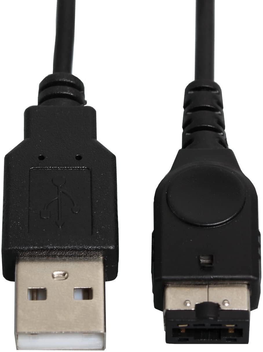 USB Charging Cable for Gameboy Advance SP & Nintendo DS - 1.2M Durable Black Cord with Fast Charging | Compatible with GBA SP | Perfect for Gaming On-The-Go & Travel Accessories