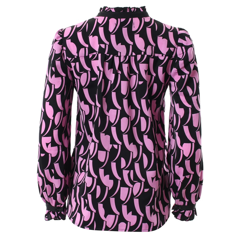 BRENNA BLOUSE Women's Pink Blouse - Elegant Casual Shirt for Office, Date Night & Spring Outfits