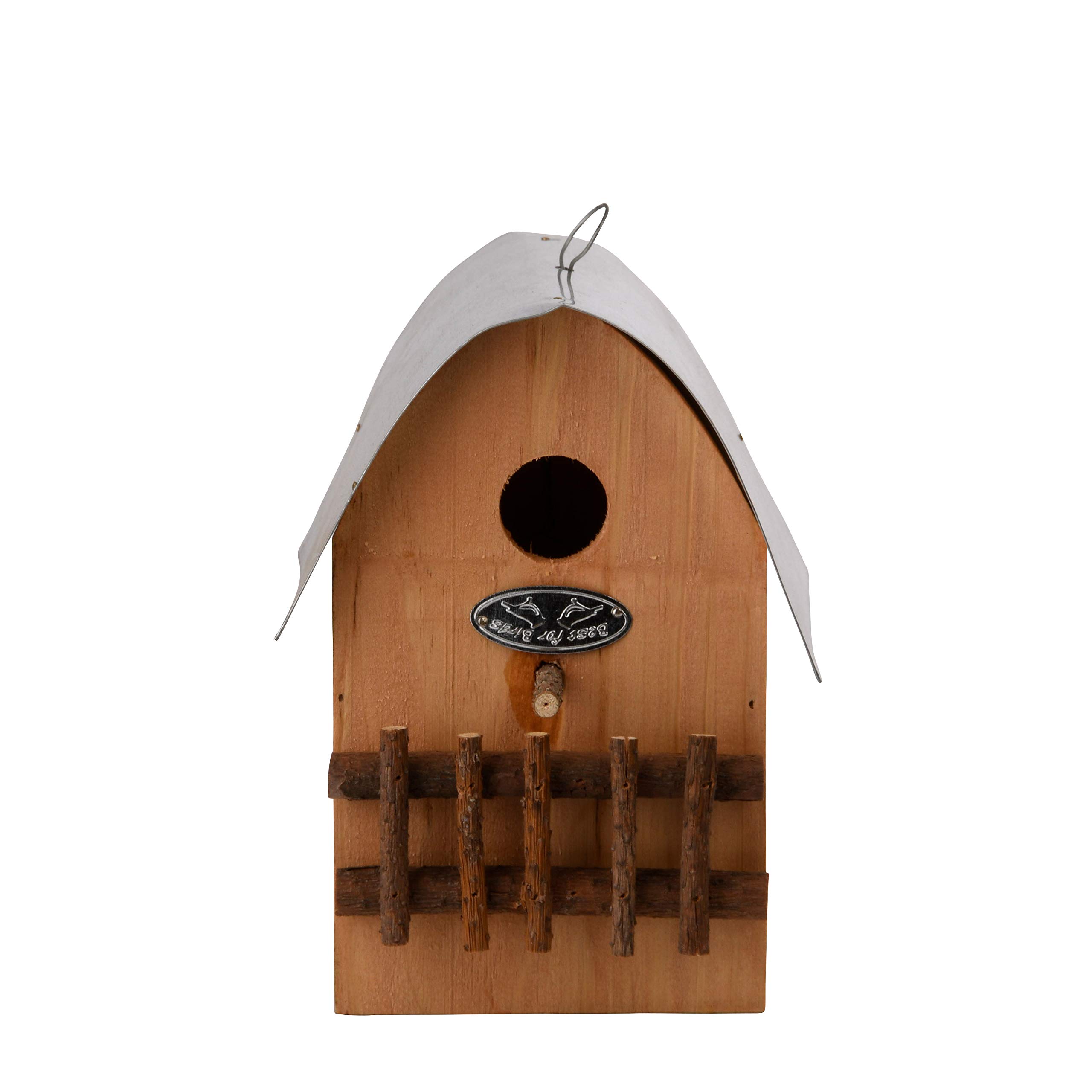 Esschert Design NKH Nest Box House - Premium Wooden Bird House for Garden, Backyard & Outdoor Use - Attracts Wild Birds for Nesting & Shelter