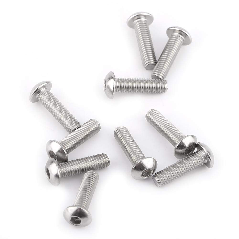 160pcs SS304 Stainless Steel Hex Socket Screws - Round Head Hexagon Fasteners for Home, Office & Machinery Appliances | Perfect for Furniture Assembly, DIY Projects & Equipment Repair