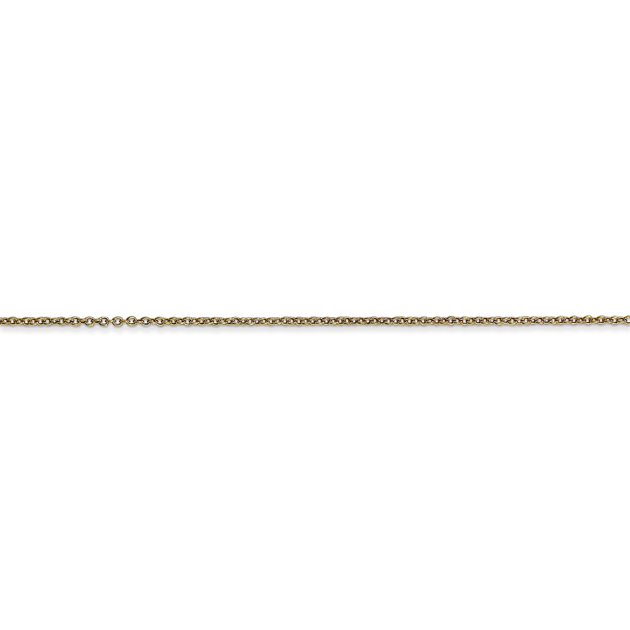 14K Yellow Gold 14 Inch 0.8mm Solid Polished Cable Chain Necklace for Women - Elegant Layering Necklace for Everyday Wear & Special Occasions