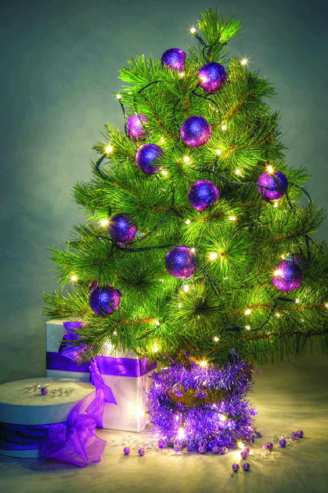 Fuleidi LED Illuminated Christmas Wall Art - 12x16 Inch Light Up Canvas Painting for Holiday Home Decor, Modern Living Room, Bedroom & Office - Perfect Gift for Festive Season