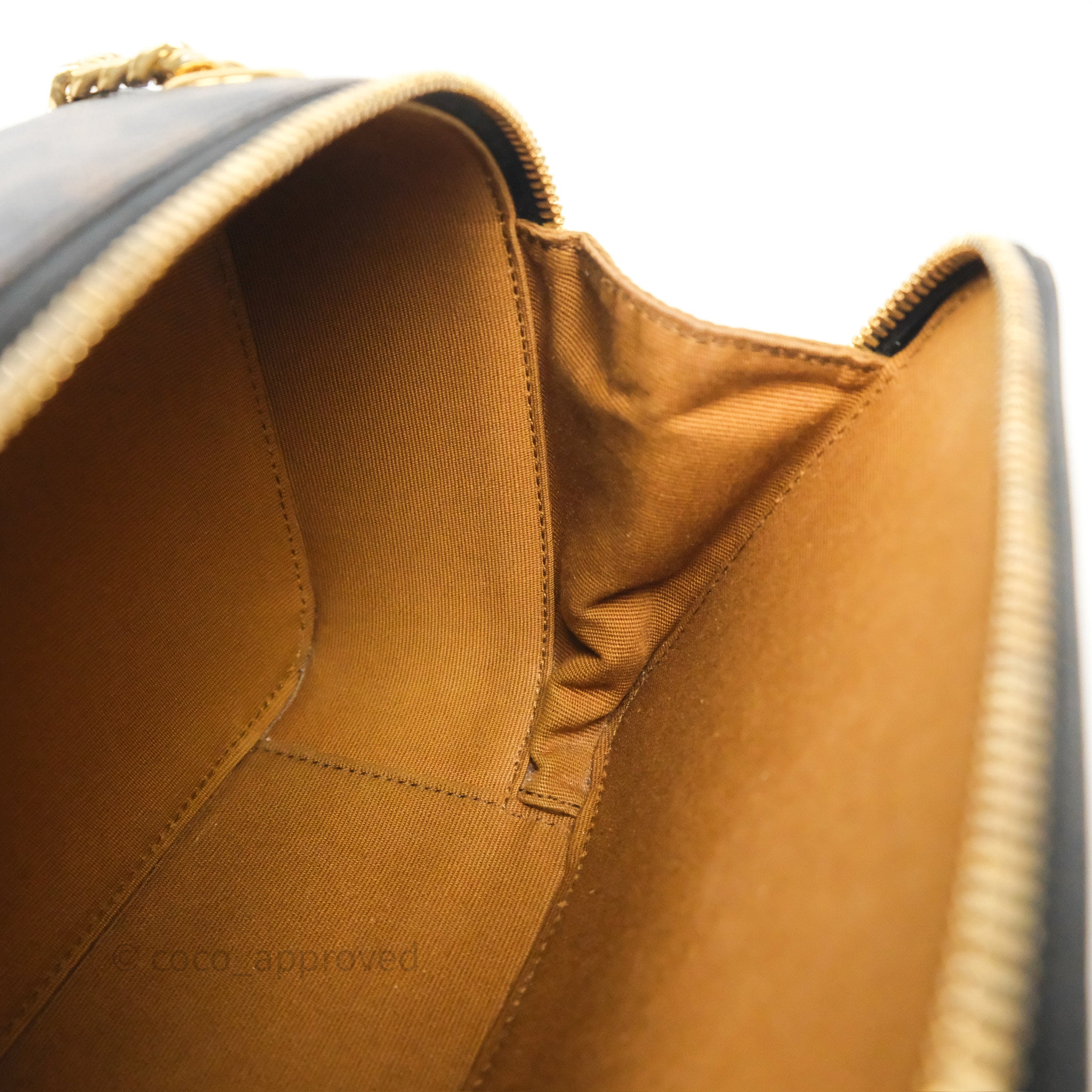 Celine Triomphe Box Bag in Tan Calfskin Leather with Chain Strap - Perfect for Everyday Use, Work & Evening Events