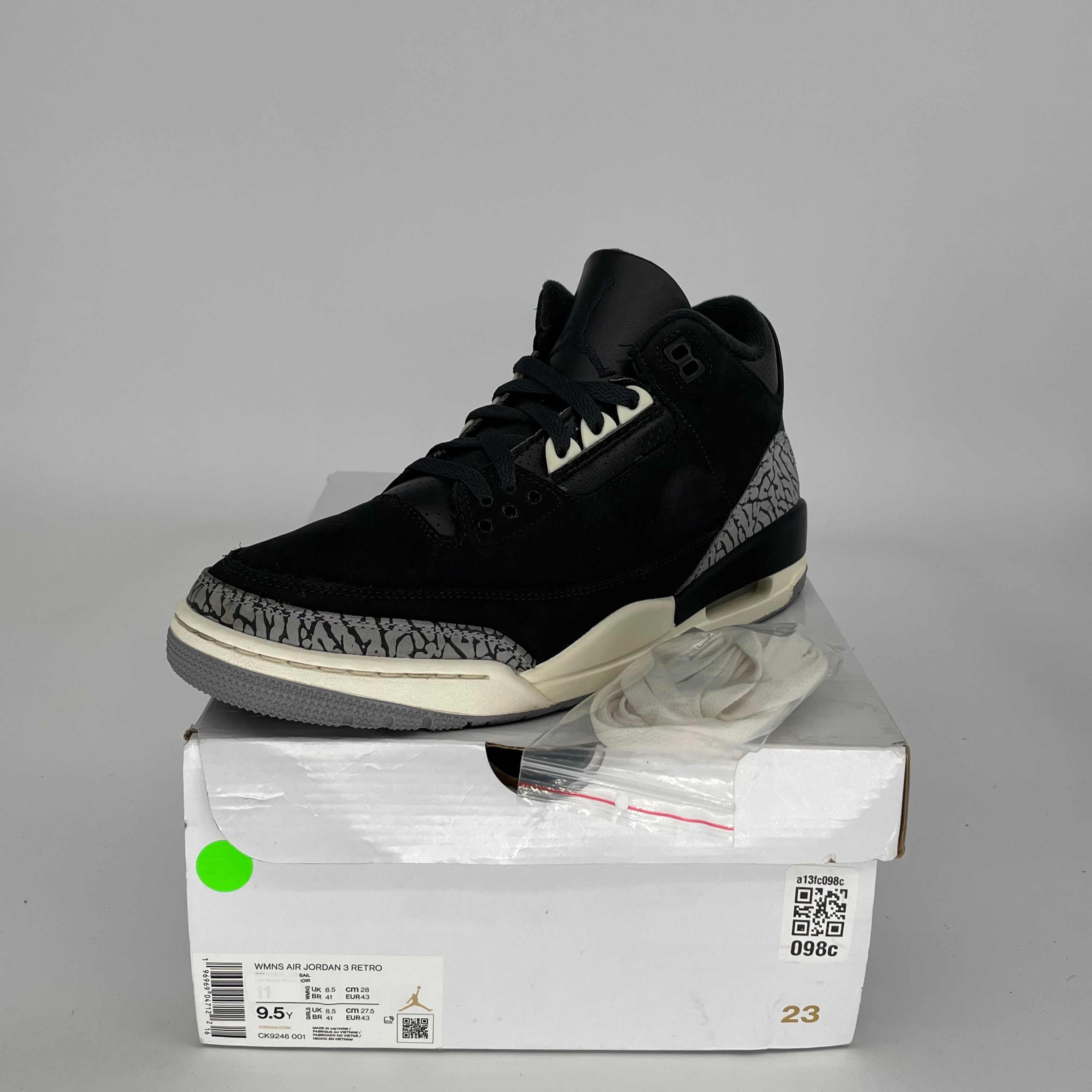 Original Air Jordan 3 Retro 'Off Noir' Women's Size 9.5/11W - Style CK9246-001 | Basketball Shoes for Women | Perfect for Streetwear & Court Performance