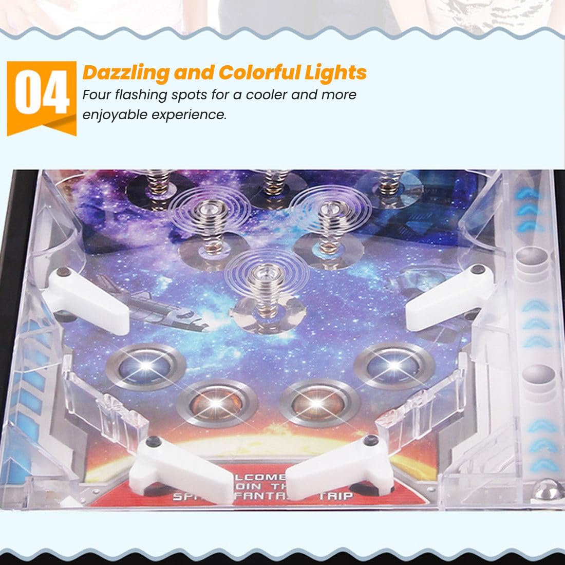 Mini Pinball Machine for Desktop - Fun Arcade Game Toy for Kids & Adults - Perfect for Office, Home, and Party Entertainment