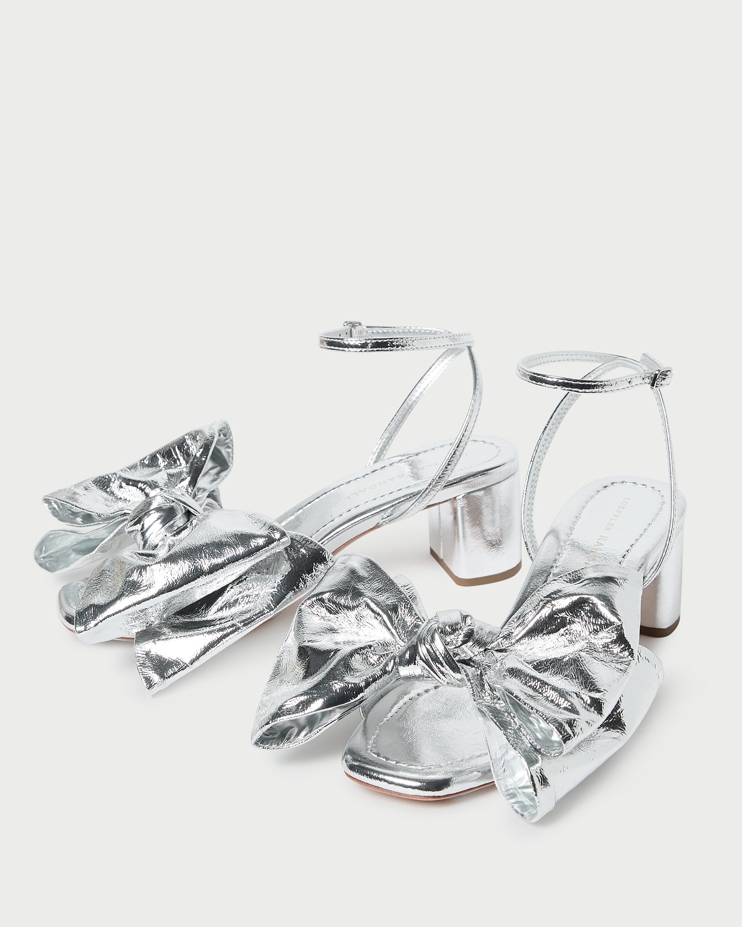 Carmen Women's Silver Leather Bow Sandals - Elegant Summer Wedge Sandals for Beach, Wedding & Casual Outings