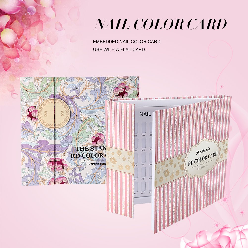 Nail Polish Color Display Chart Book - Gel Nail Color Swatch Cards for Salon & DIY Nail Art | Professional Nail Tech Tools for Manicure, Pedicure & Nail Design