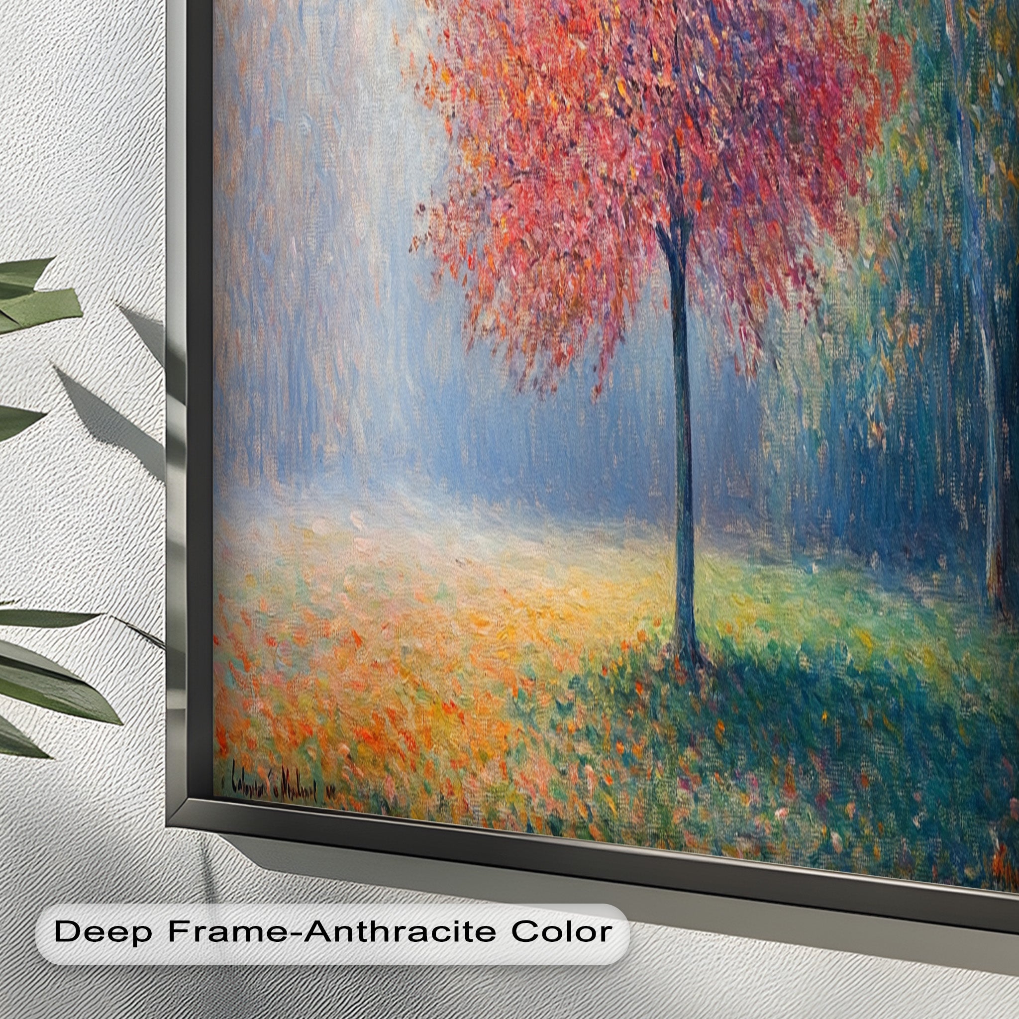 Autumn Radiance Impressionist Oil Painting - Handmade Landscape Artwork for Home Decor, Office Wall, Living Room & Gift