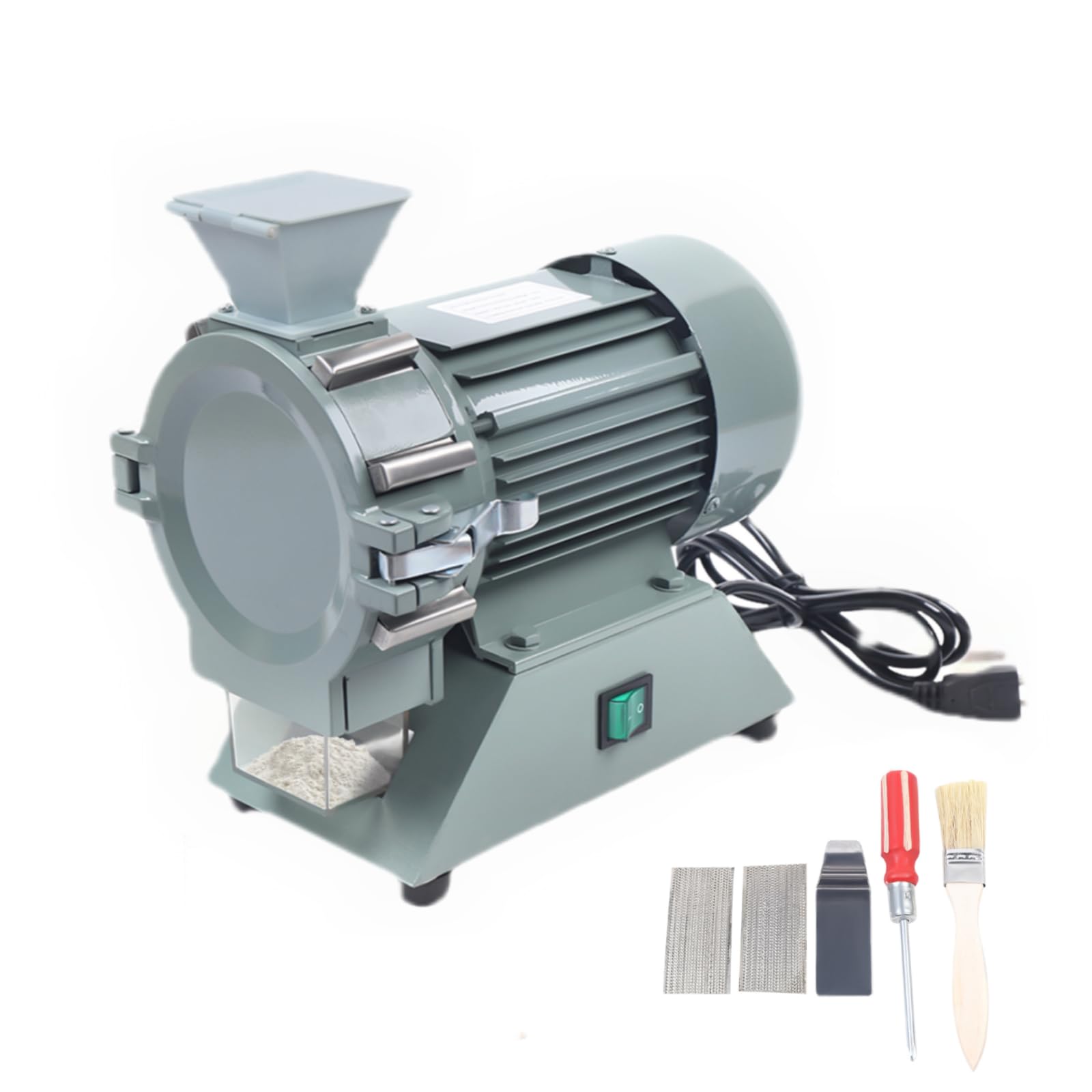 110V 1400RPM Electric Herb Grinder - 80-120 Mesh Micro Mill Plant Machine for Soil, Spices & Herbs | Perfect for Gardening, Cooking & Herbal Medicine Preparation