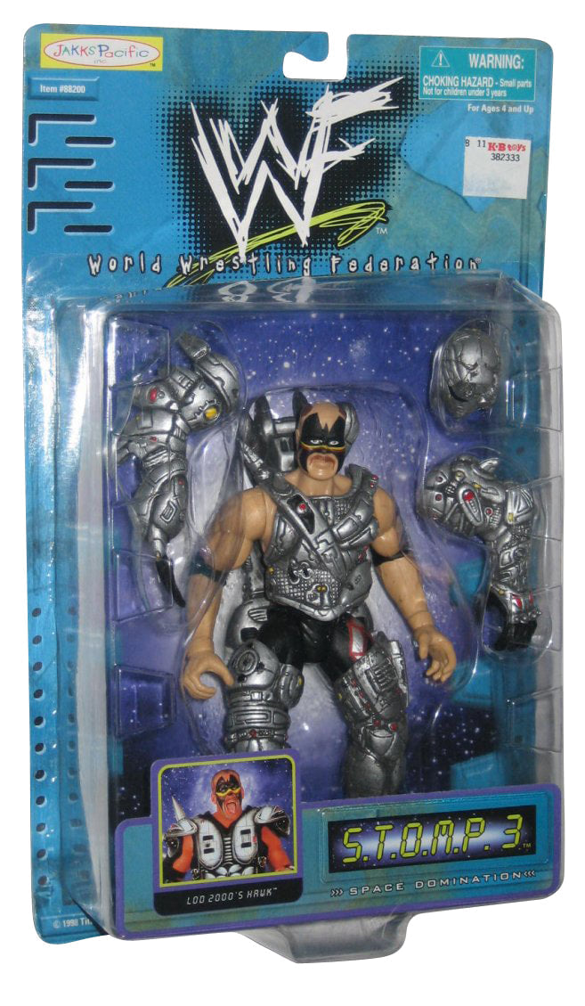 1998 WWF Jakks Pacific S.T.O.M.P. Series 3 LOD 2000 Hawk Wrestling Action Figure - Collectible Vintage Toy for WWF Fans & Wrestling Memorabilia Collectors - Perfect for Display, Play & Nostalgic Gift Giving