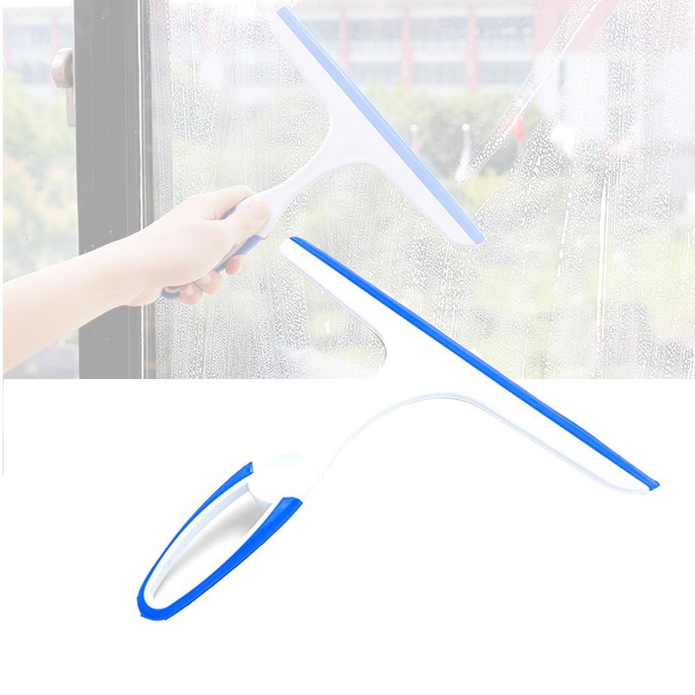 Mini Car Window Wiper & Squeegee - Blue Side Mirror Cleaner for Rain & Snow - Perfect for Car Windows, Side Mirrors, and RV Glass Cleaning