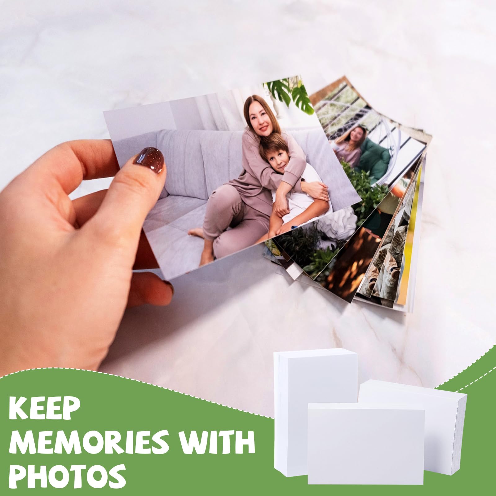 Fuutreo 200 Sheets Glossy Photo Paper 200gsm - Premium Inkjet Printer Paper for Pictures (2x3 Inch) - Ideal for Photo Printing, Scrapbooking & Craft Projects