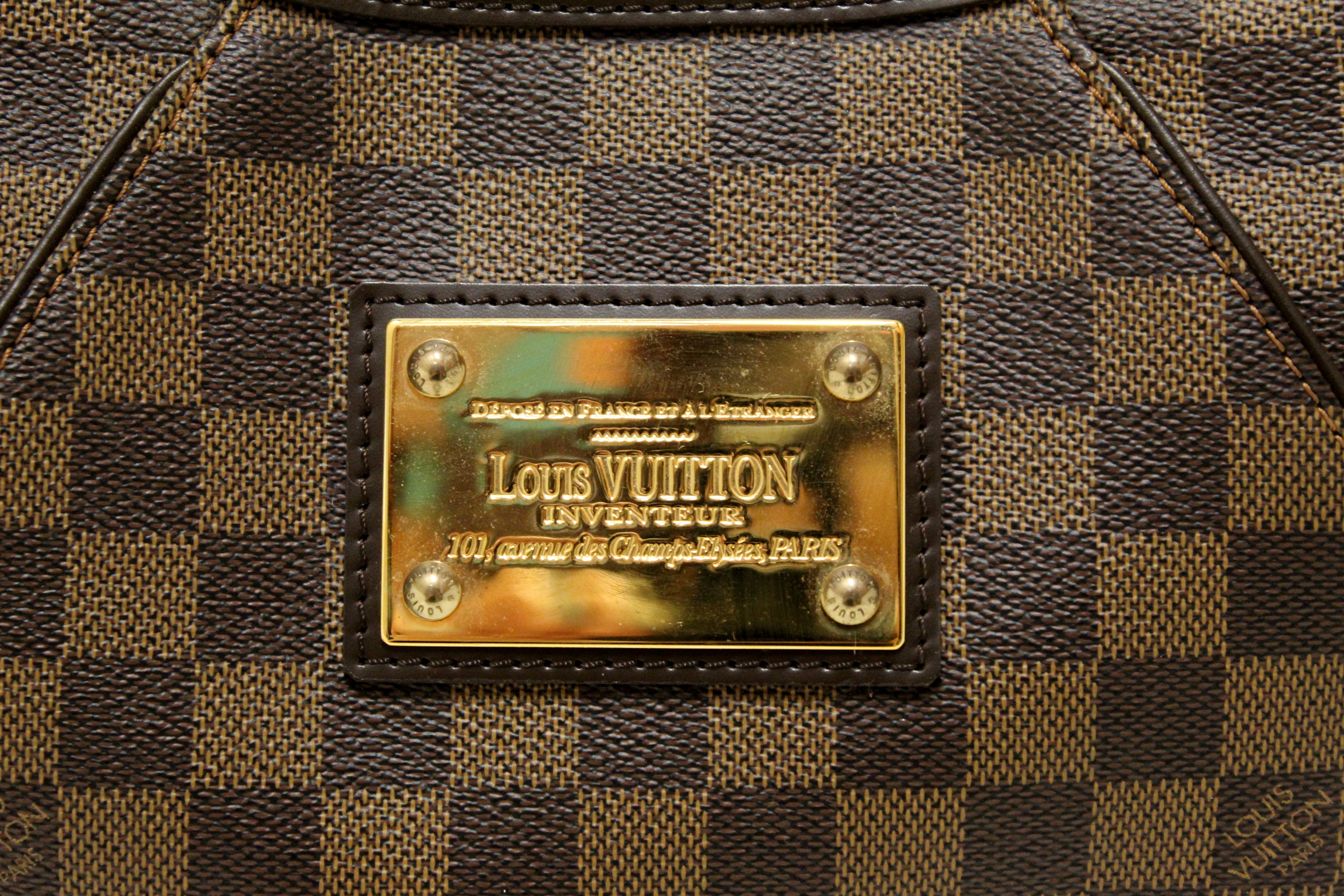 Authentic Louis Vuitton Damier Ebene Thames GM Shoulder Bag for Women - Luxury Designer Handbag for Work, Travel & Everyday Use