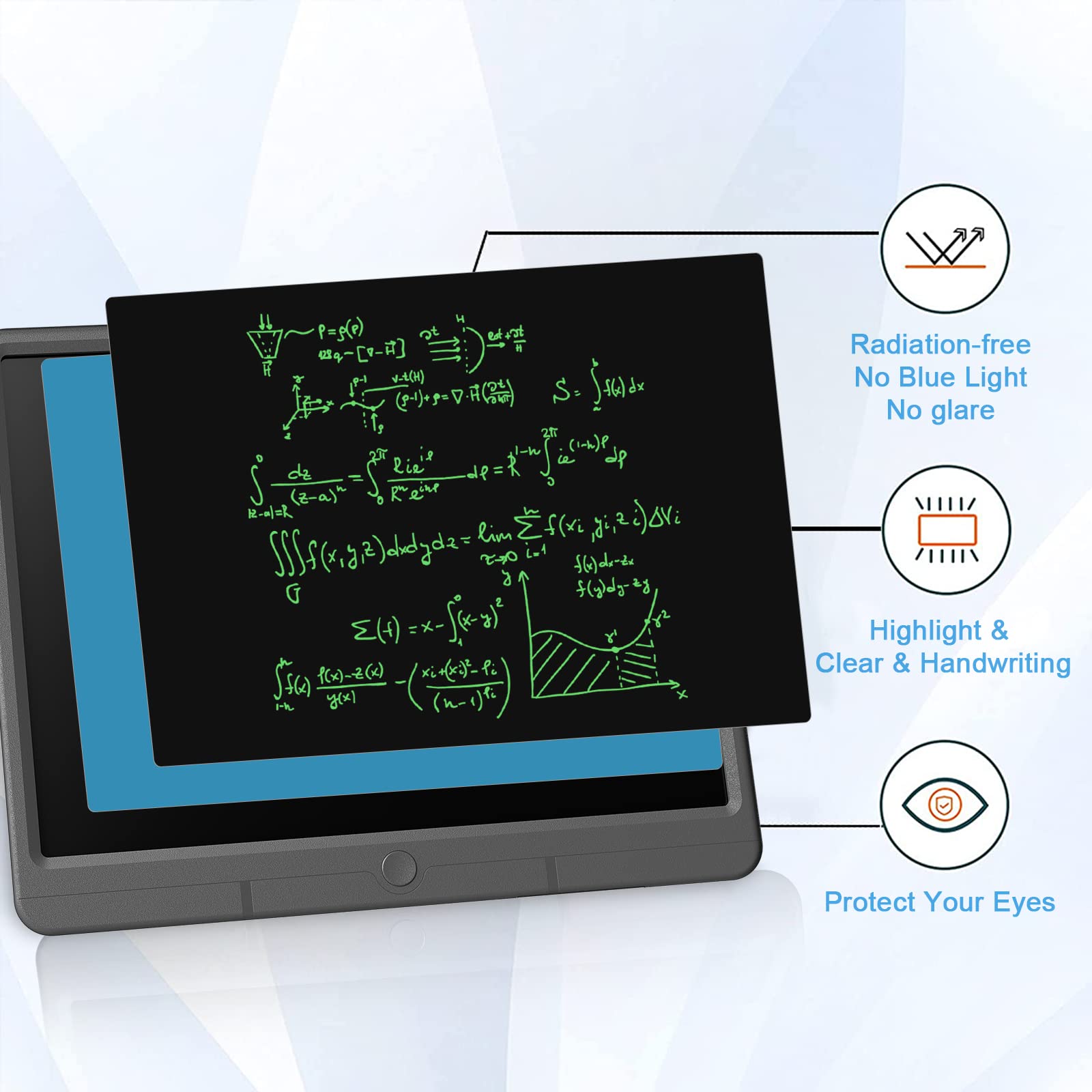 GREEN LION 15 Inch Digital Writing Pad - Electronic Notepad with Stylus for Drawing & Note Taking - Perfect for Students, Artists & Office Work