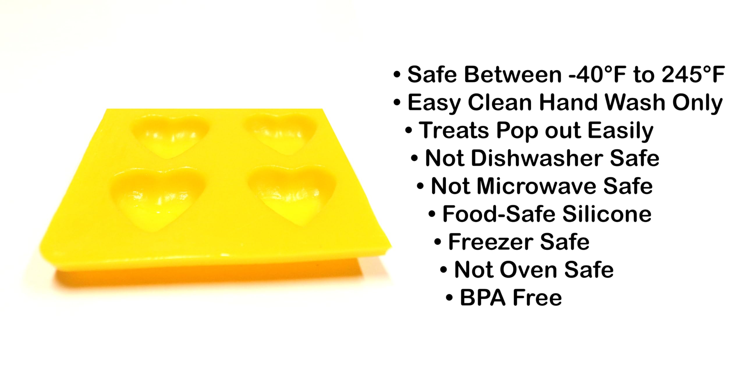 Hearts 4 Cavity Flexible Silicone Mold for Baking & Candy Making - Perfect for Cream Cheese Mints, Chocolate, Fondant, Gummy, Fat Bombs, Ice Hearts, Soap, Buttercream, Butter, Candy Melts, Cookie Dough & Mousse - Ideal for Valentine's Day, Weddings & DIY Desserts