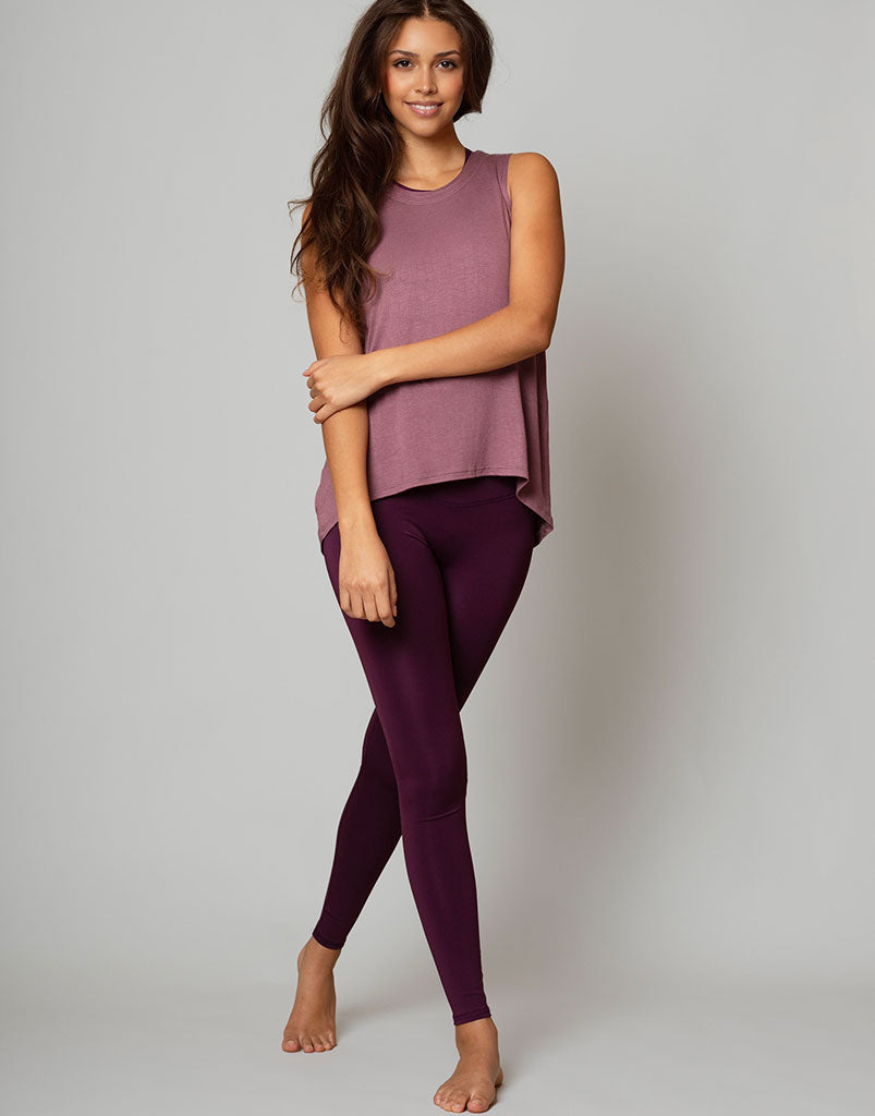 Sunday Tank Top in Dusty Violet - Women's Casual Sleeveless Shirt for Summer Outfits, Beachwear & Layering