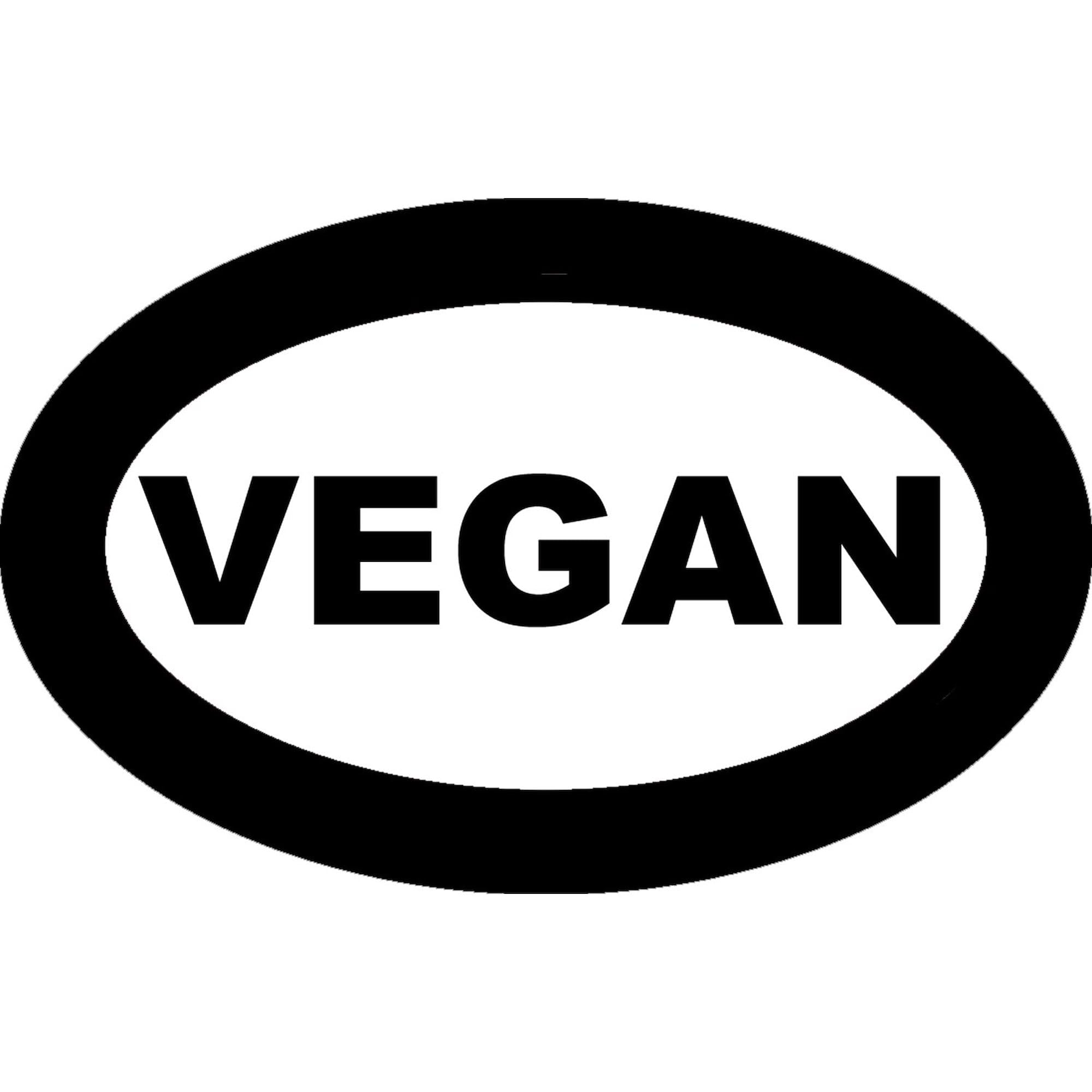 Vegan Car Oval Sticker - Eco-Friendly Bumper Decal for Cars, Trucks & Laptops - Perfect for Animal Lovers & Plant-Based Lifestyle