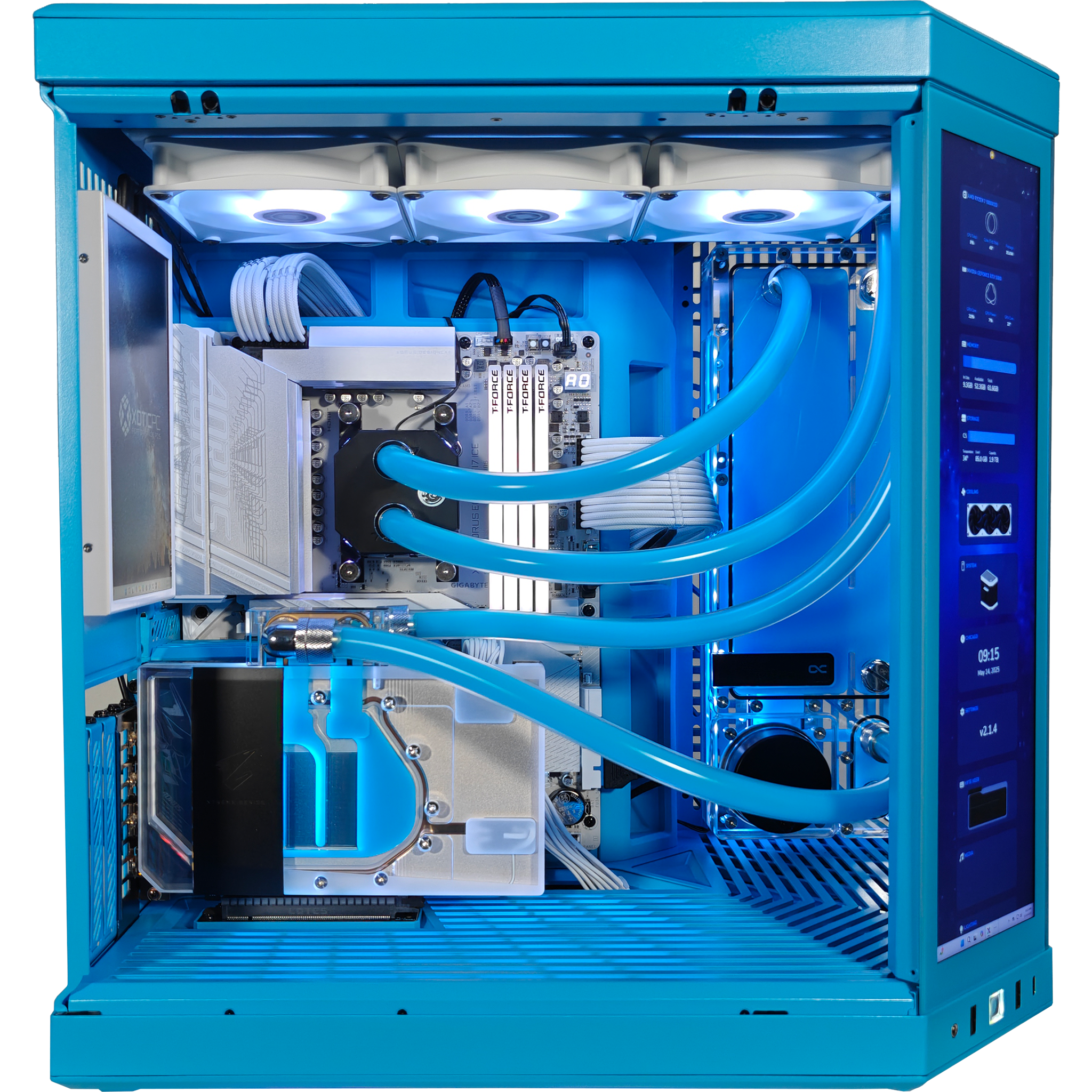 Y70 Blueberry Black Label Gaming Desktop with AMD X870 & DDR5 RAM - High Performance PC for 4K Gaming, Streaming & Content Creation