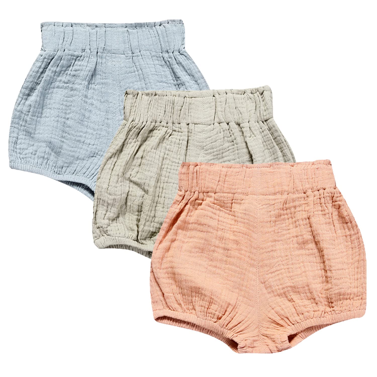 3PC Baby Cotton Shorts Set - Floral Bloomers for Newborn Girls & Boys | Playtime & Outings