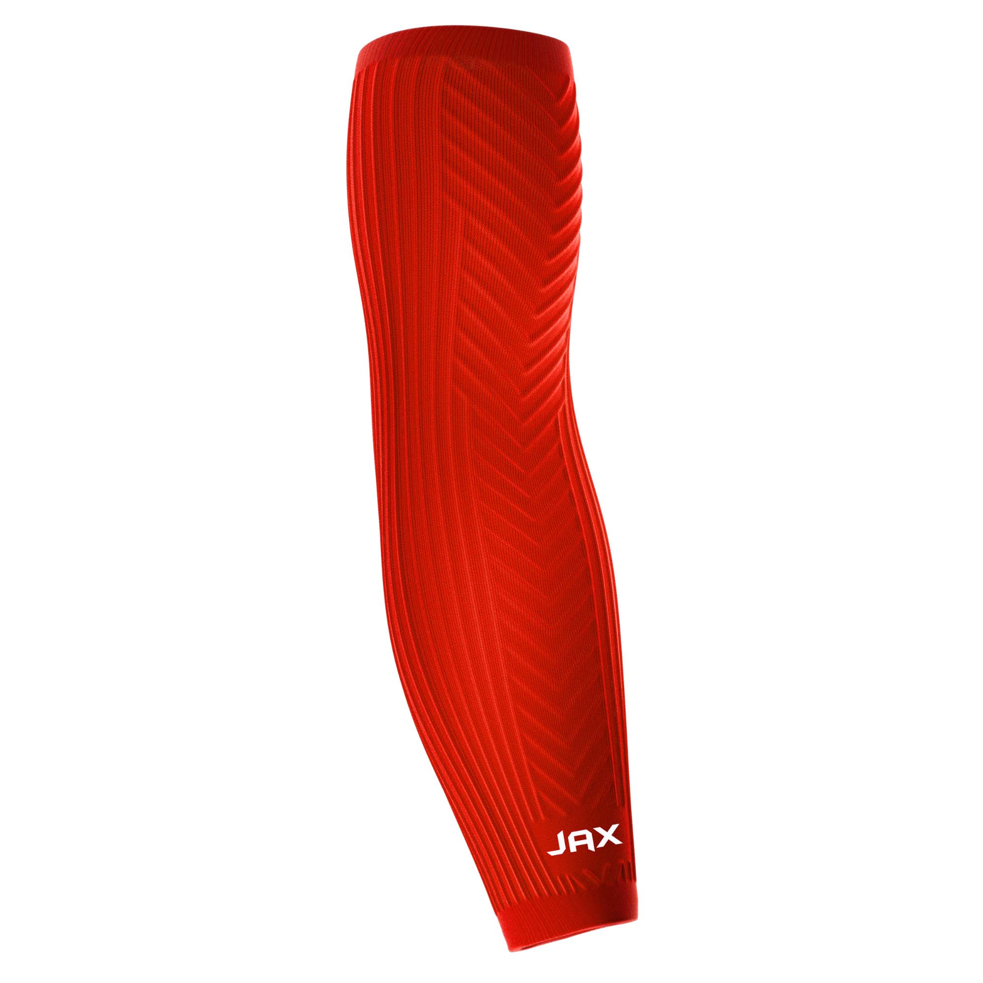 Jax Premium Arm Sleeve for Recovery & Support - Compression Sleeve for Muscle Pain Relief, Joint Support & Injury Prevention (Red) - Ideal for Gym, Running, Basketball & Post-Workout Recovery