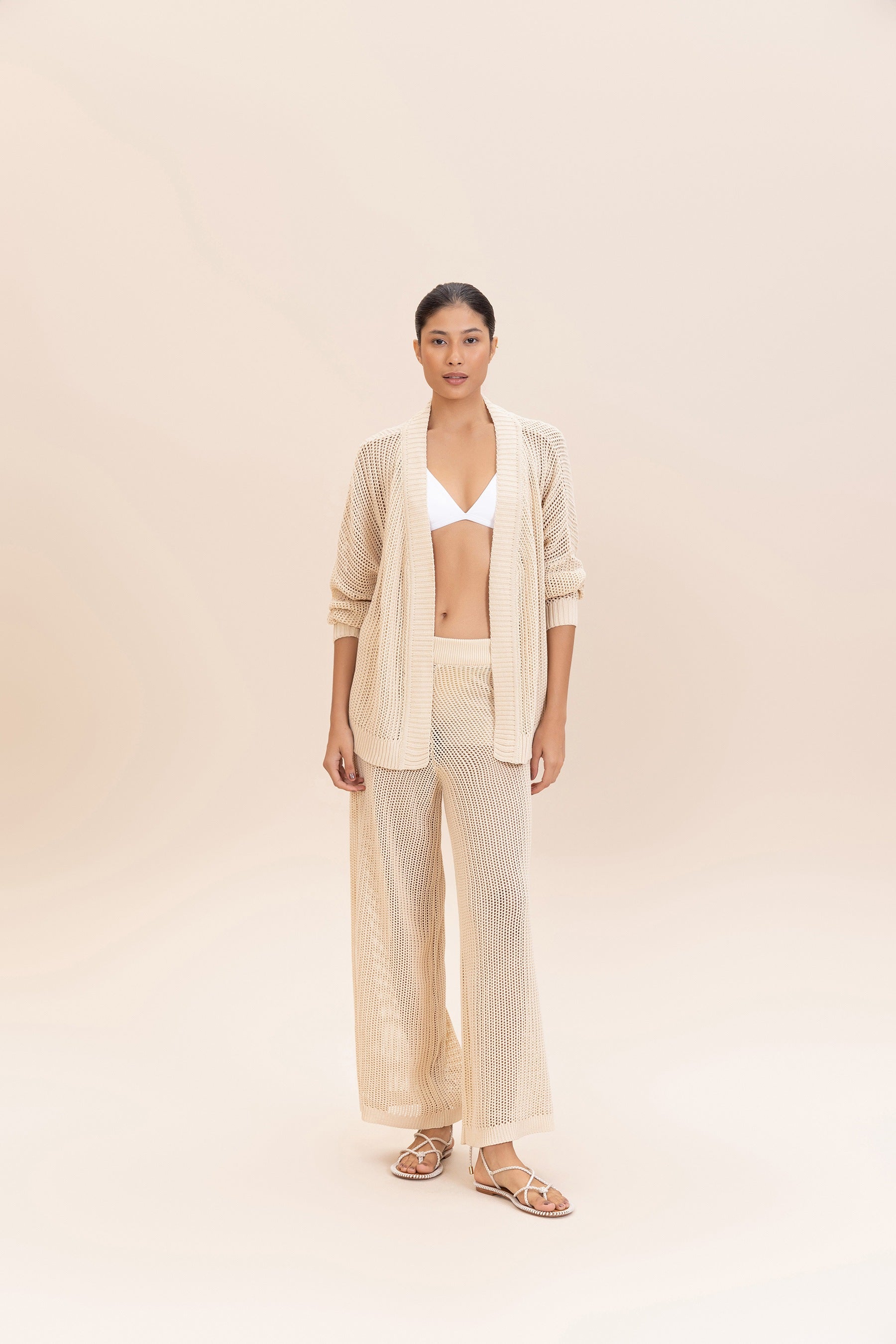 Straight Knit Pants for Women - Comfortable Stretchy High Waisted Trousers - Perfect for Office, Travel and Casual Wear