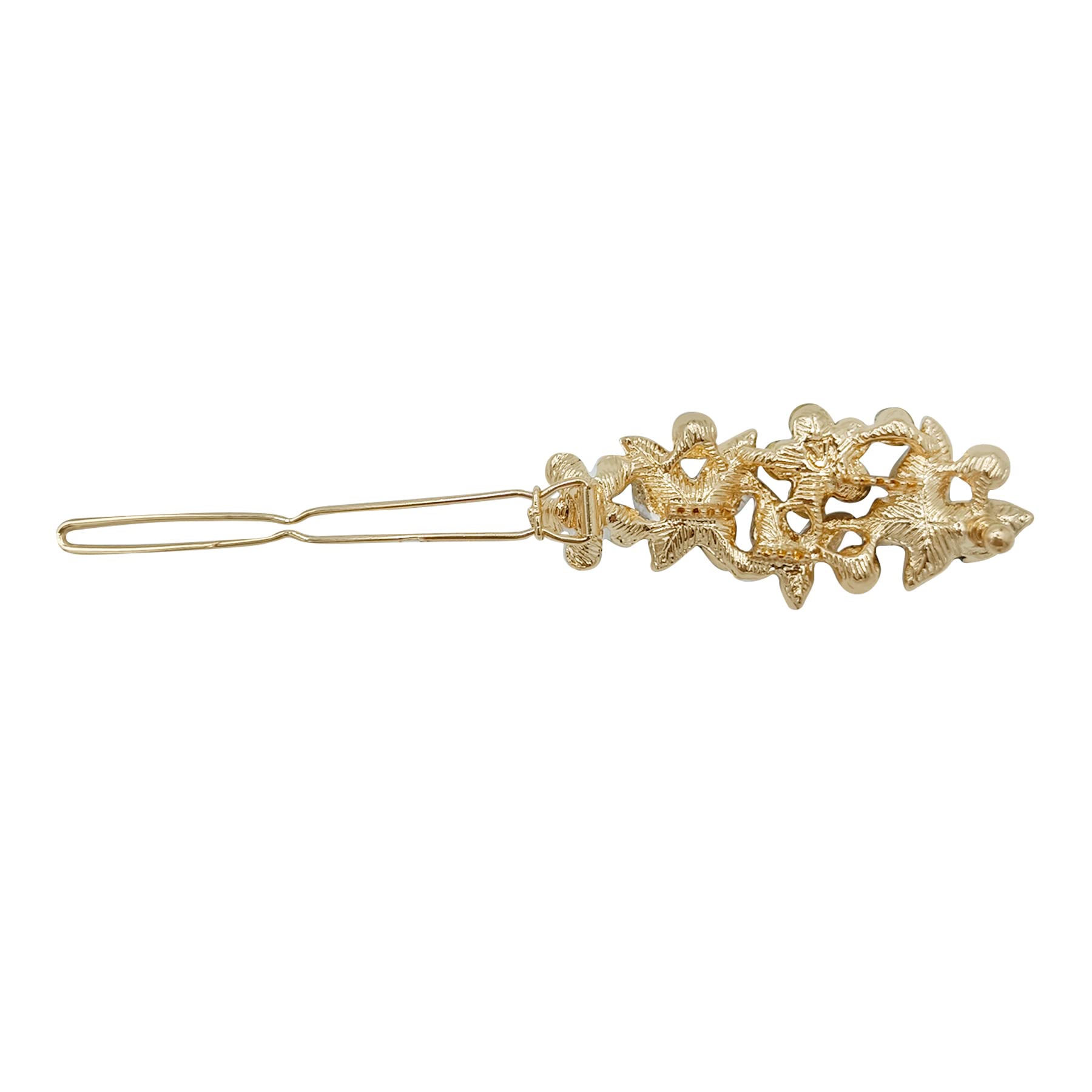 Sparkly Rhinestone Butterfly Flower Hair Clips for Women & Girls - Elegant Metal Hairpins for Styling & Party Accessories (White & Black) - Perfect for Weddings, Prom, Parties & Daily Wear