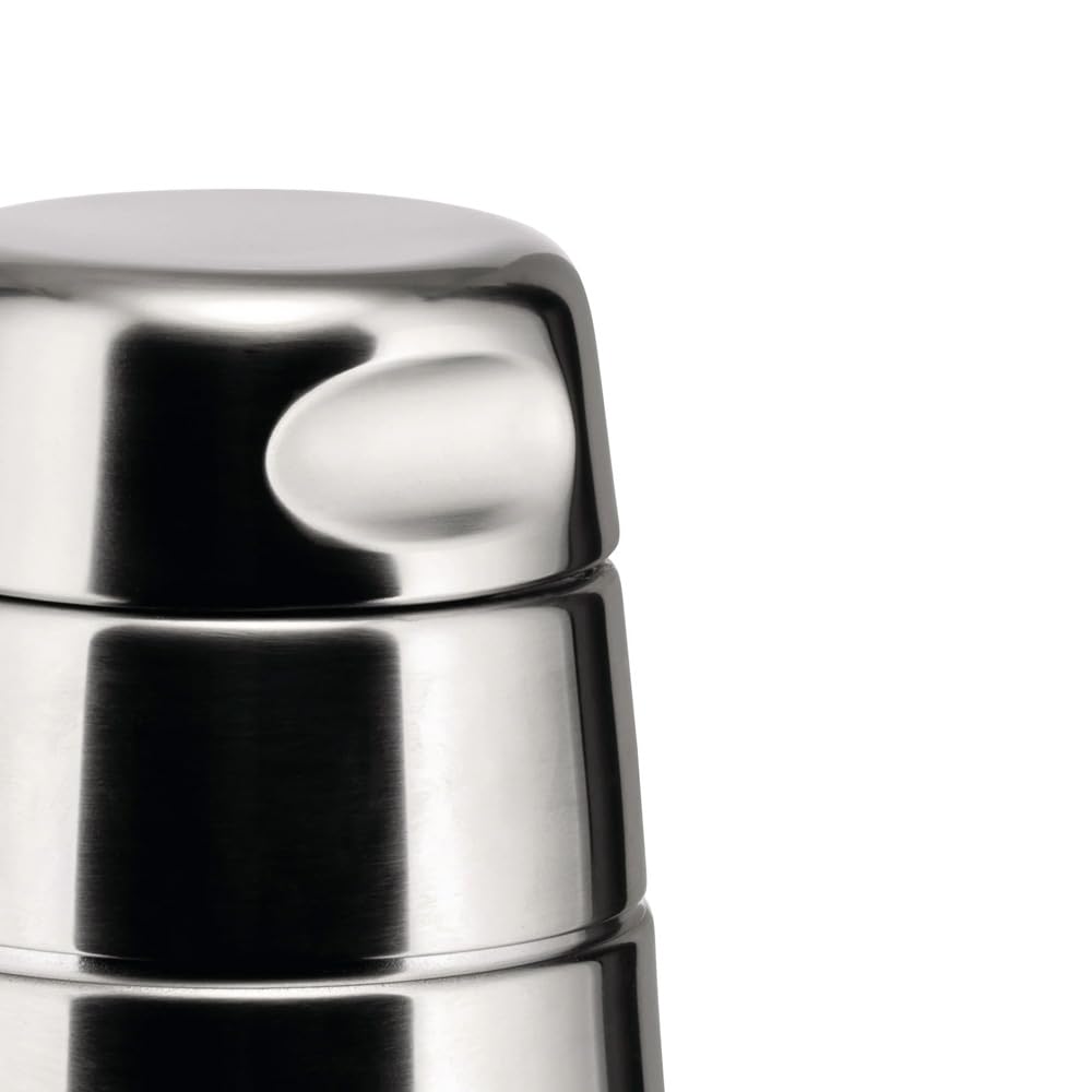 Alessi 17.75-Ounce Stainless Steel Cocktail Shaker with Mirror Polish Finish - Perfect for Home Bars, Mixology & Professional Bartending